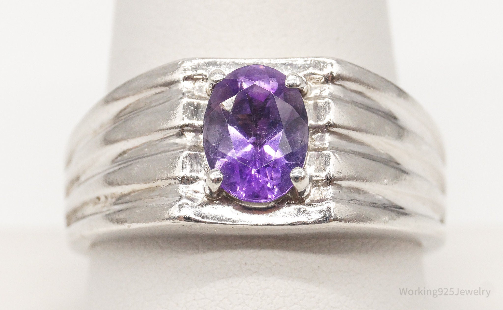 African Amethyst Gemstone Simple Stylish Finger Ring In 925 Sterling Silvre at ₹ 1236.99/piece | Amethyst Ring in Jaipur | ID: 23162229648