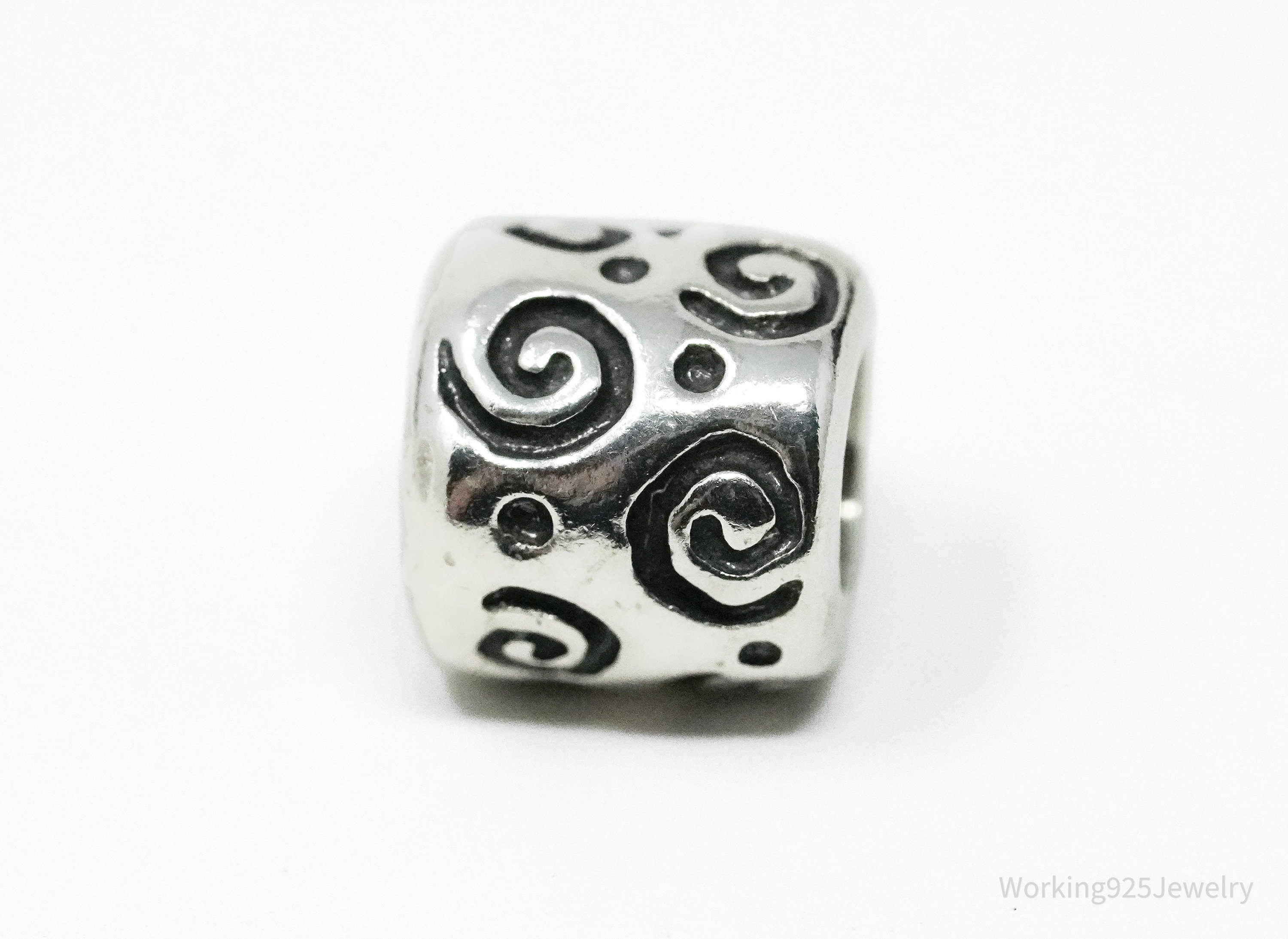 Retired Authentic Designer Pandora Swirls Charm Sterling Silver
