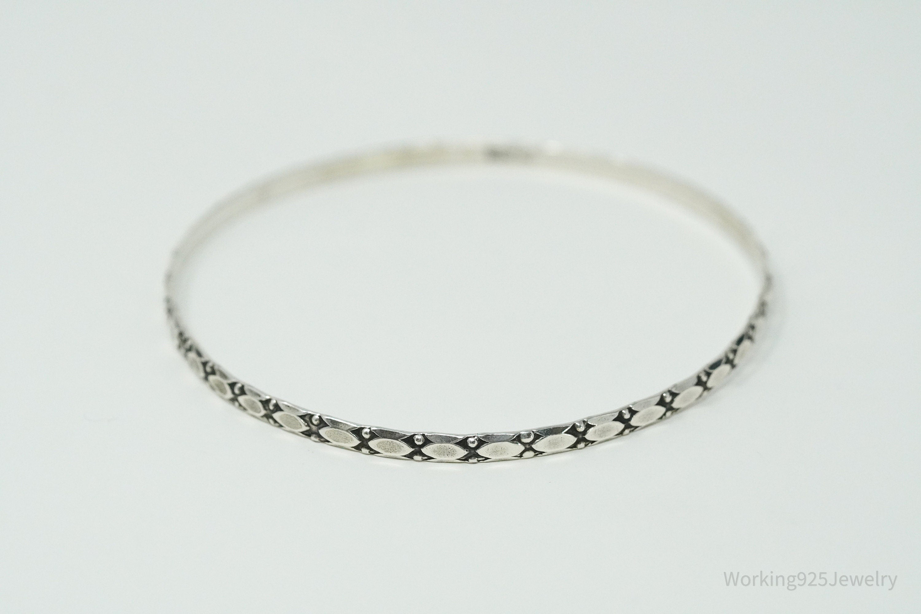 Antique Designer Danecraft Pattern Sterling Silver Bracelet 8"