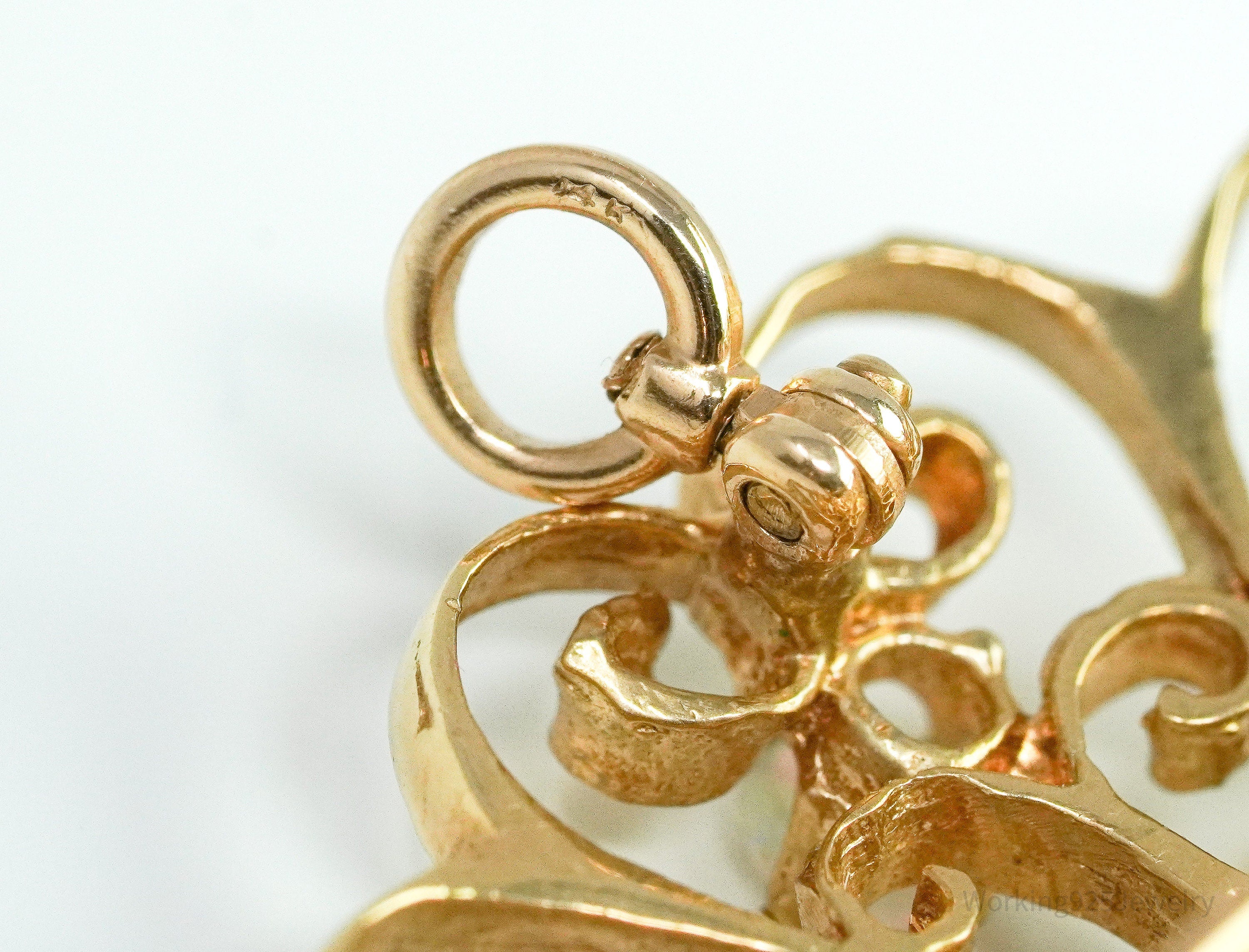 Antique 14K Yellow Gold Opal & Pearl Brooch Pin Pendant