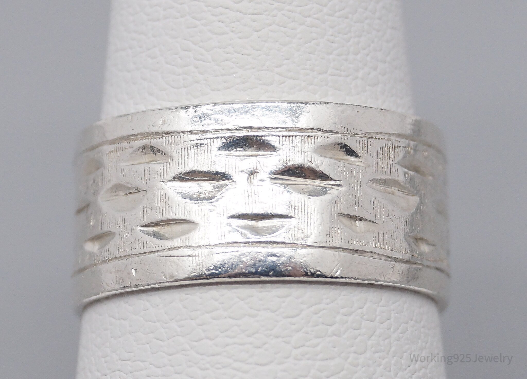 Antique Sterling Silver Band Ring - Size 6.25