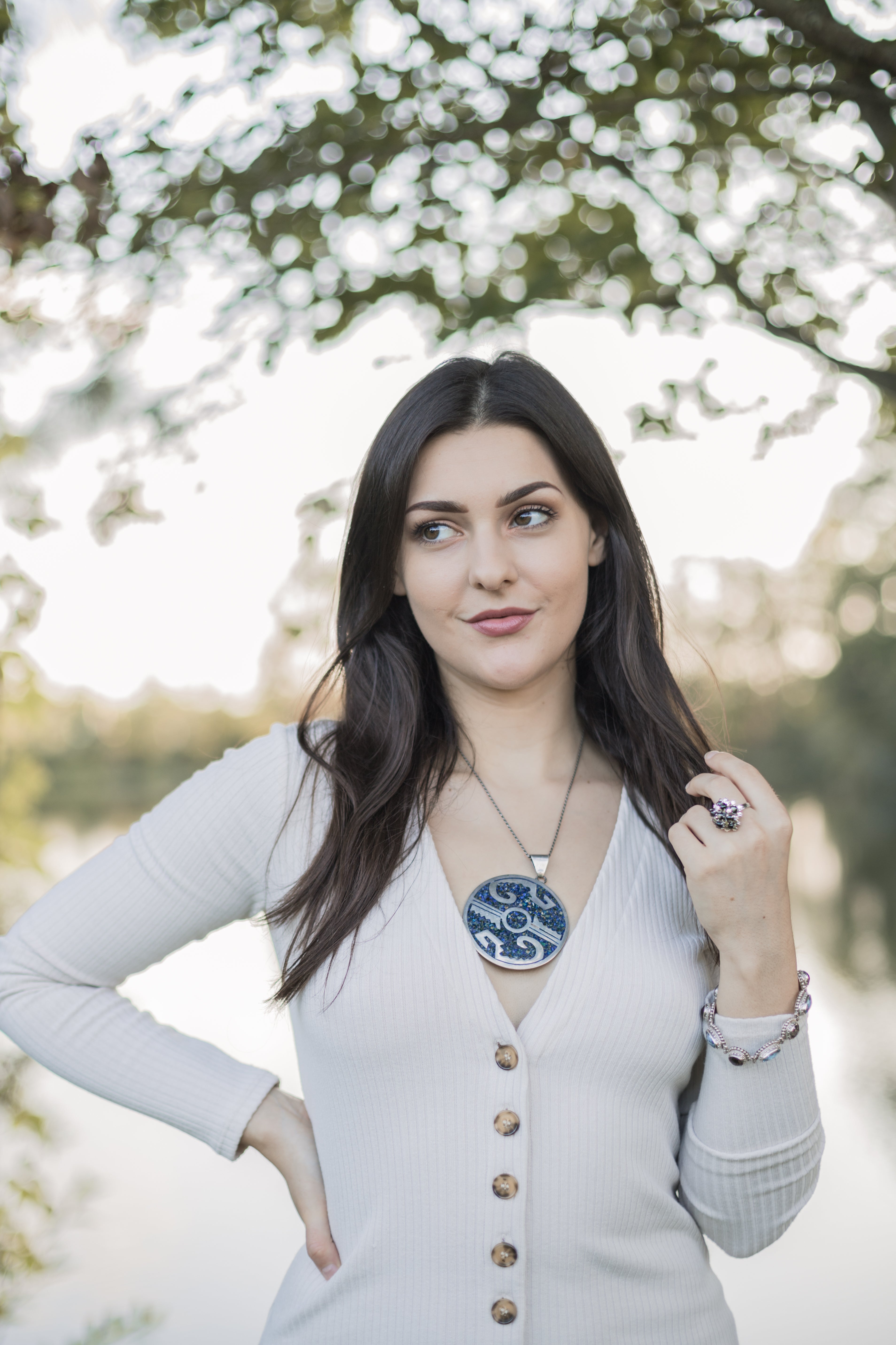 Vintage Large Mexico Handmade Lapis Lazuli Sterling Silver Aztec Necklace