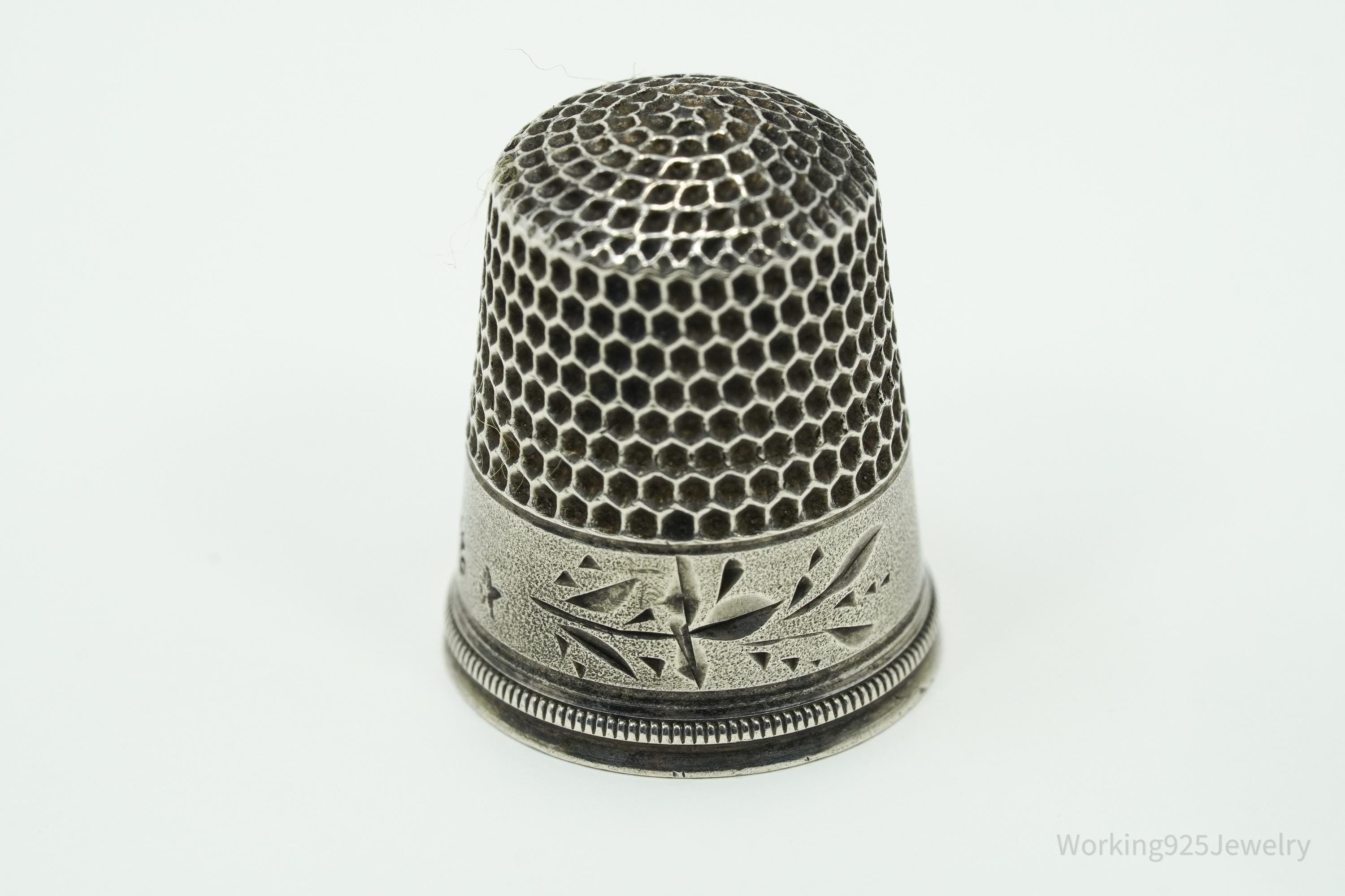 Antique Dome Sterling Silver Thimble Size 7