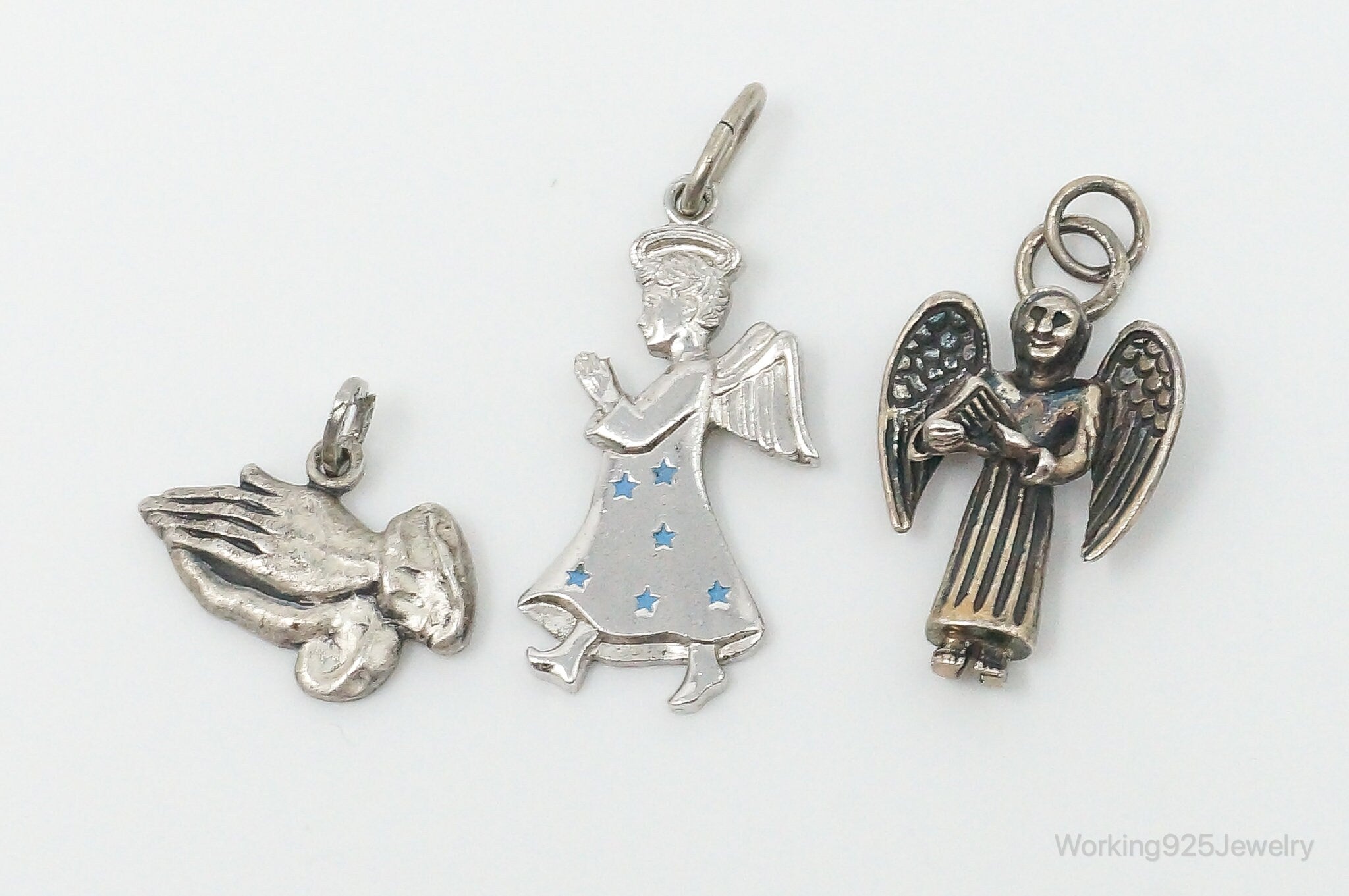 Vintage Praying Angels Sterling Silver Charms