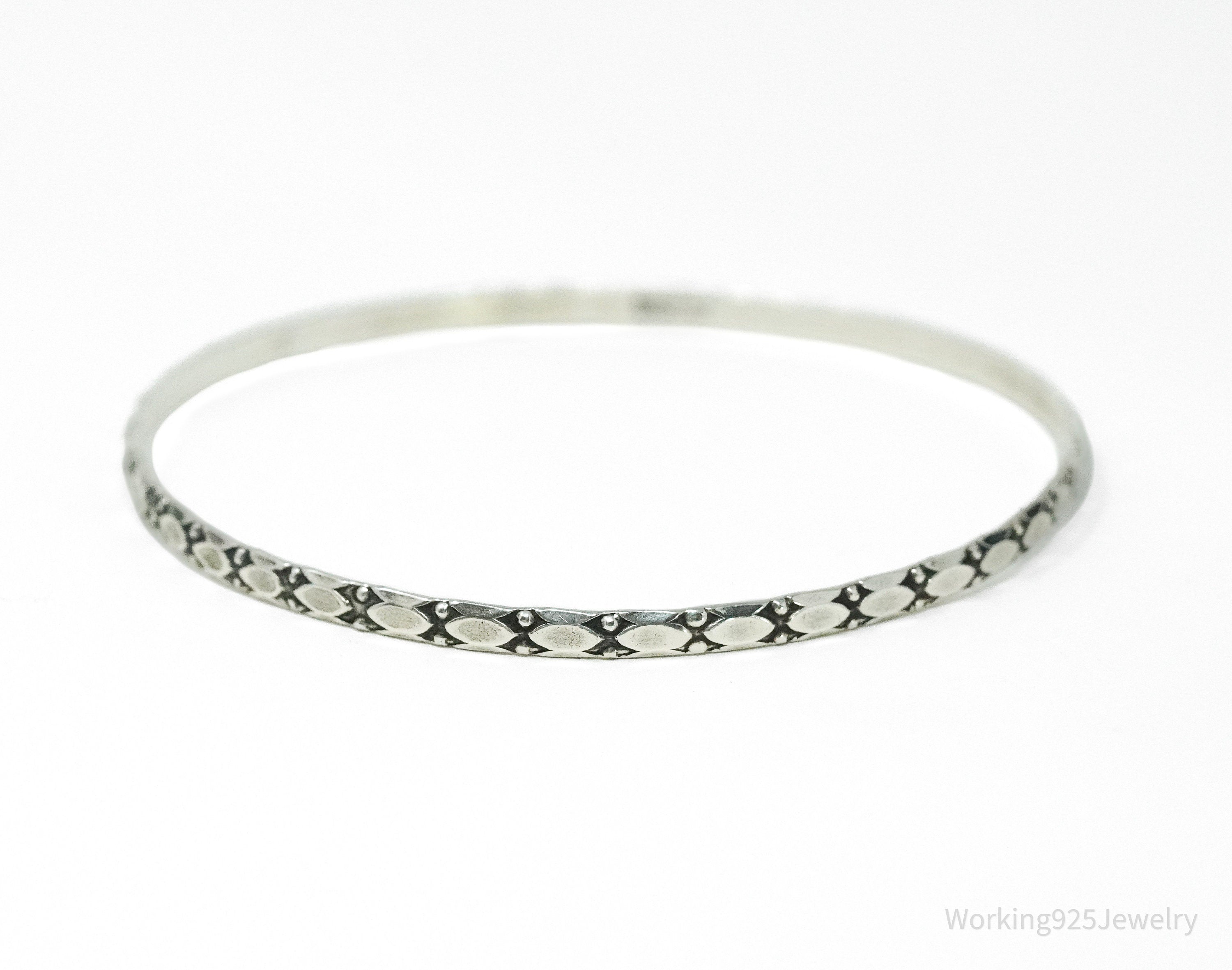 Antique Designer Danecraft Pattern Sterling Silver Bracelet 8"