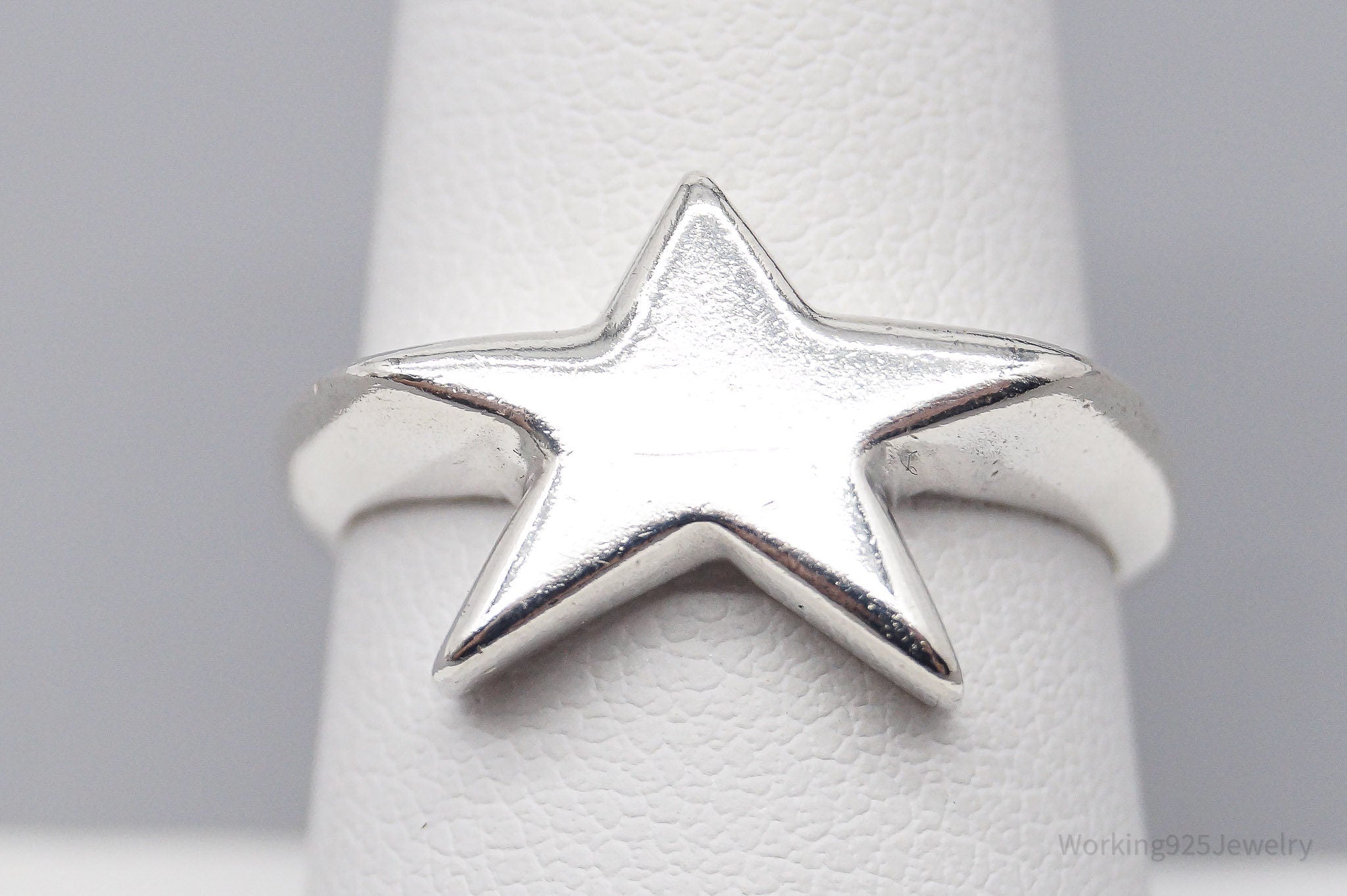 Vintage Star Sterling Silver Ring - Size 8