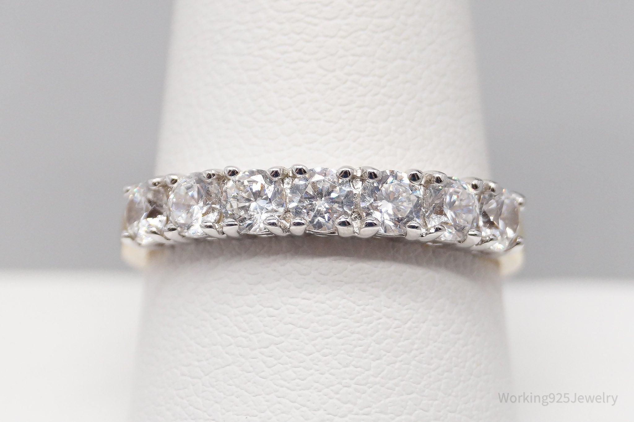 JTV PAJ Cubic Zirconia Yellow Gold Over Sterling Silver Ring - Size 10