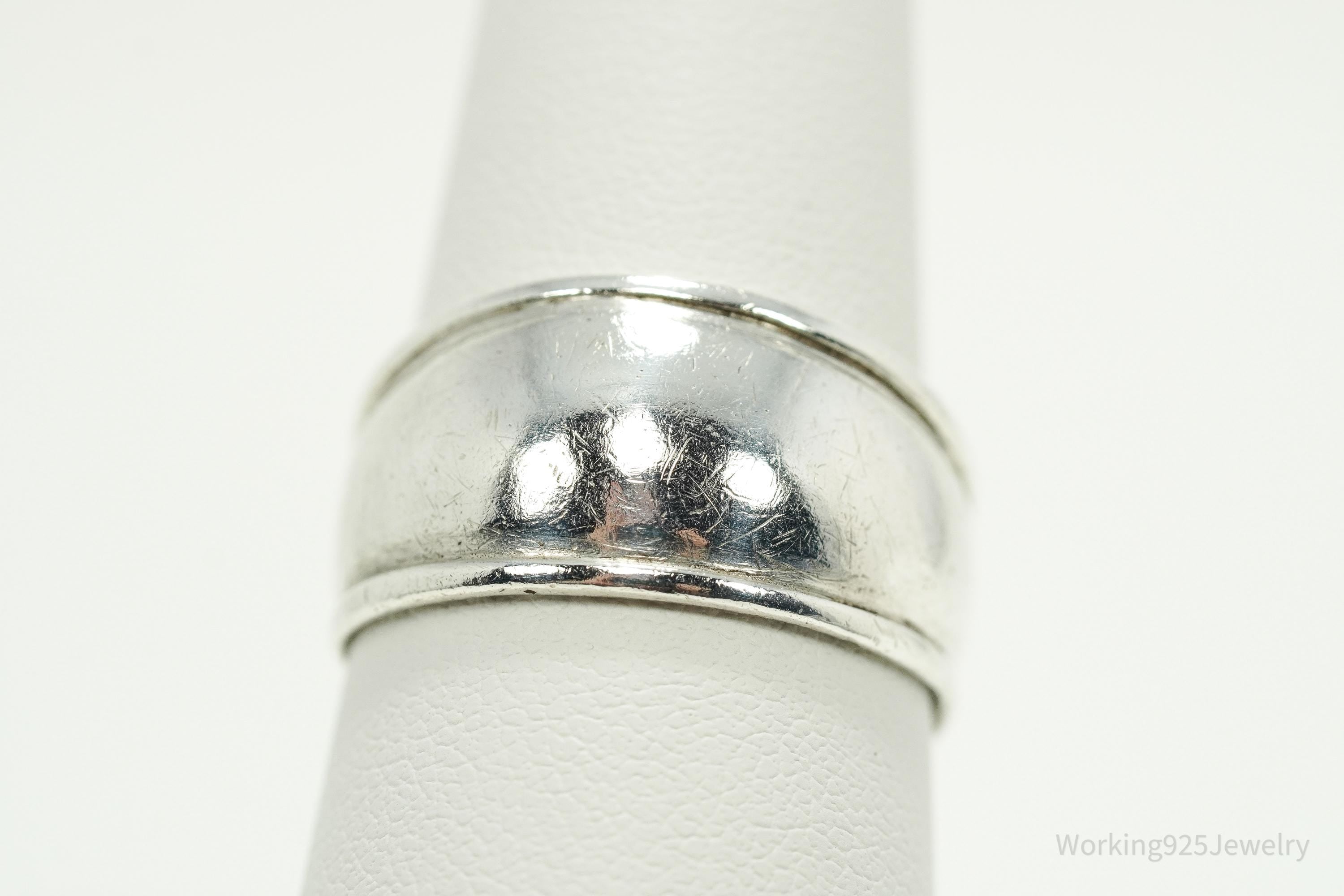 Vintage Sterling Silver Band Ring - Size 9.25