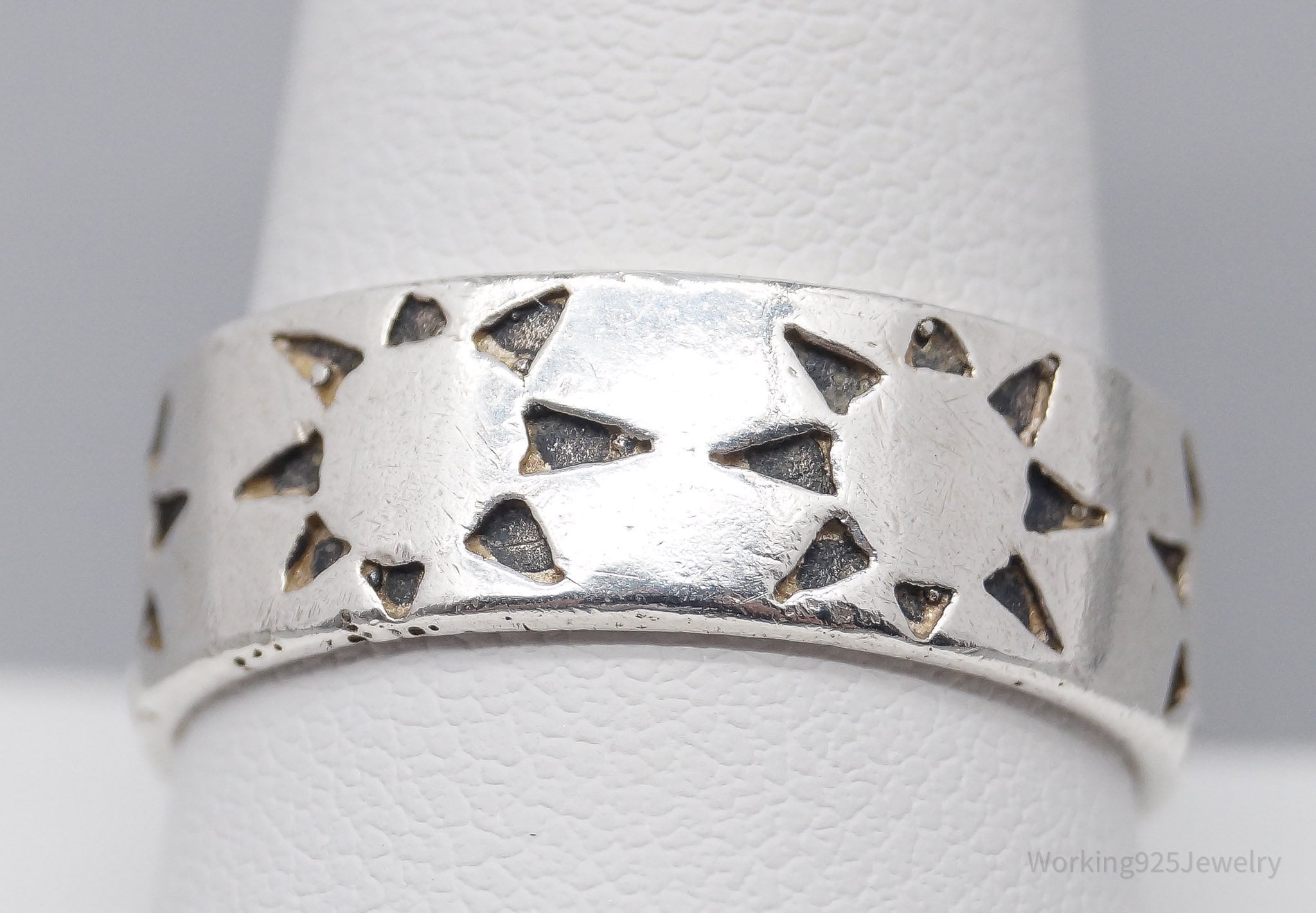 Vintage Suns Sterling Silver Band Ring - Size 10.25
