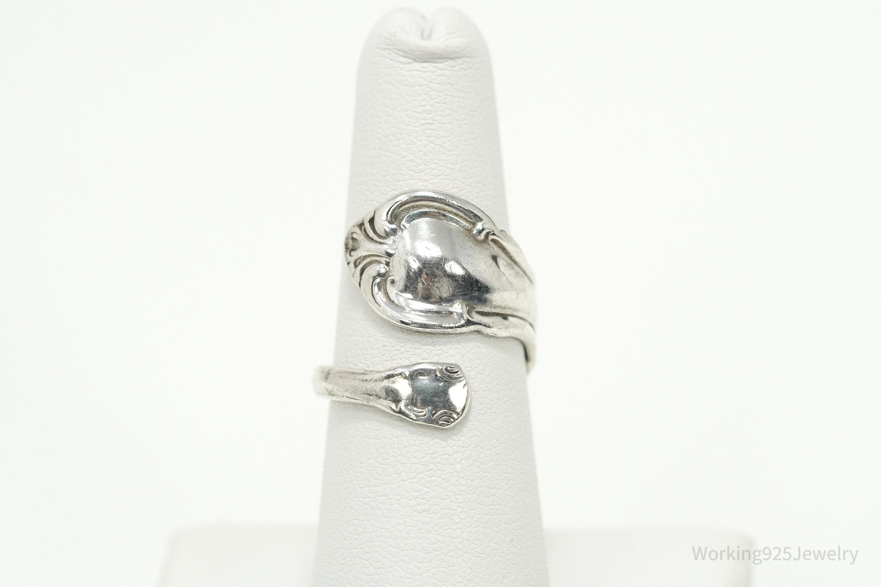 Vintage Cellini Sterling Silver Spoon Ring - Size 7