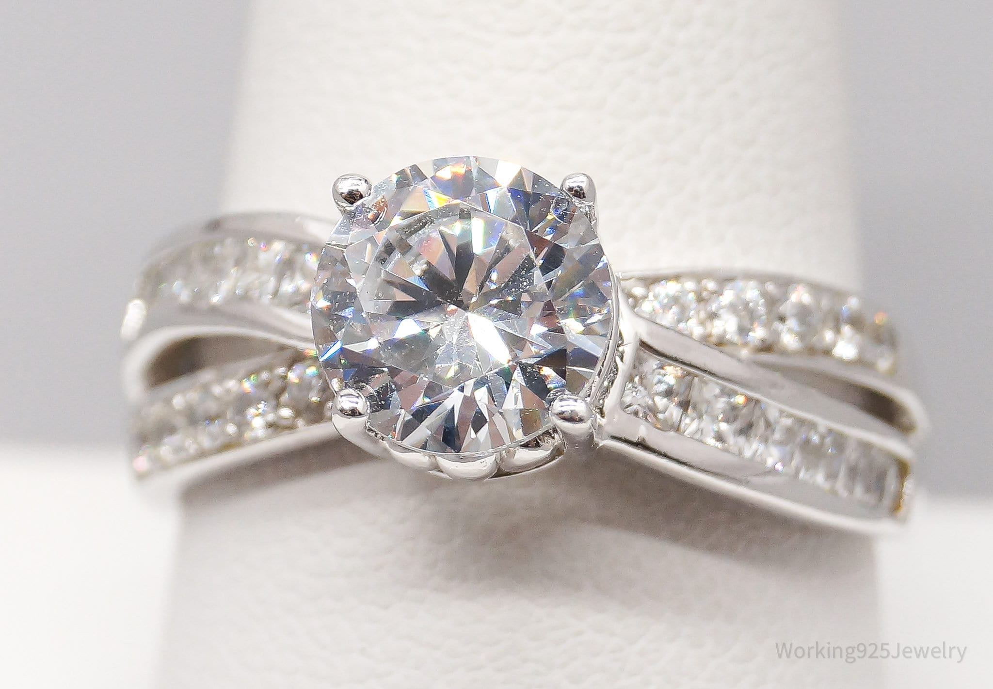 JTV PAJ Cubic Zirconia Sterling Silver Ring - Size 9.75