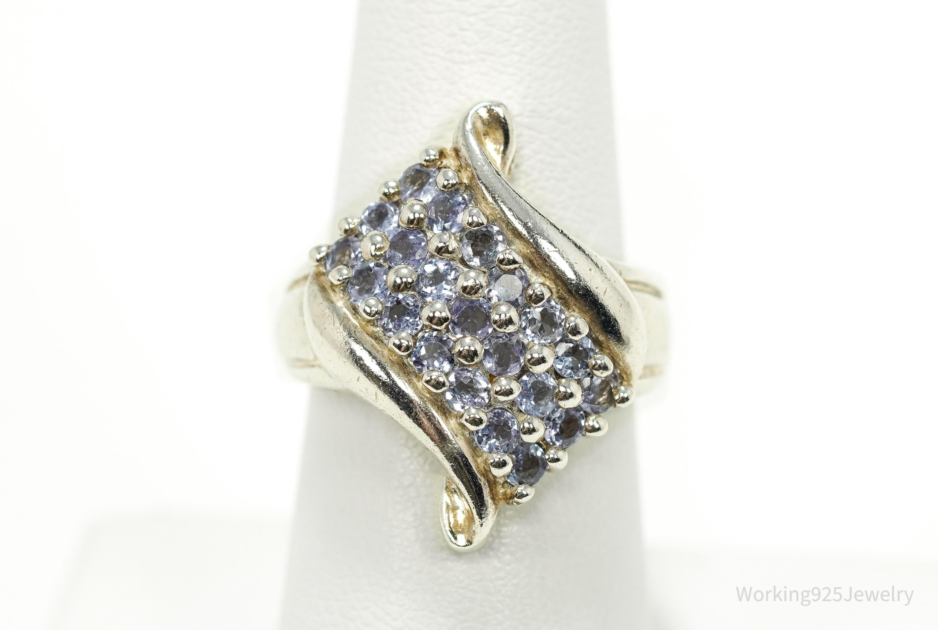 Vintage Tanzanite Sterling Silver Ring - Size 7.25