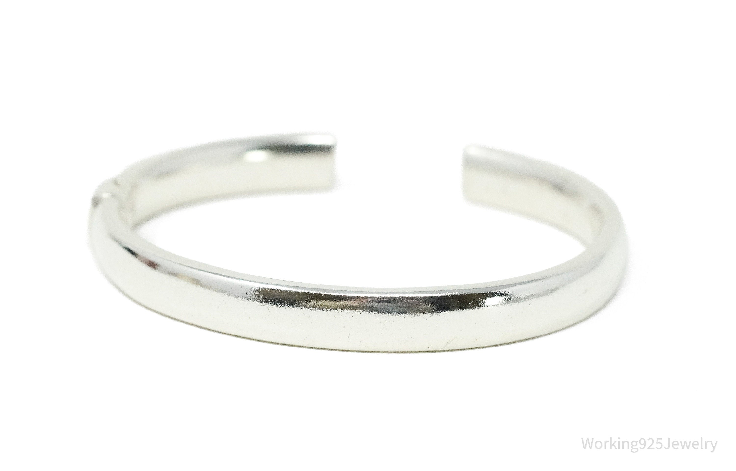 Vintage Italian Designer MILOR Heavy 950 Fine Silver Cuff Bracelet 6 5/8"