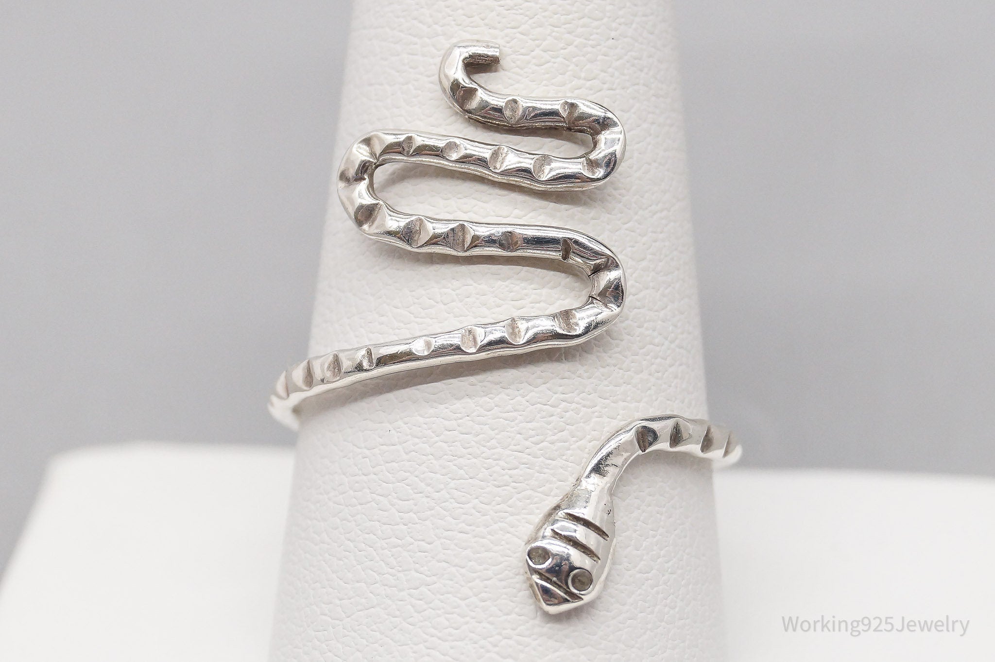 Vintage Wrapped Snake Sterling Silver Ring - Size 10.25