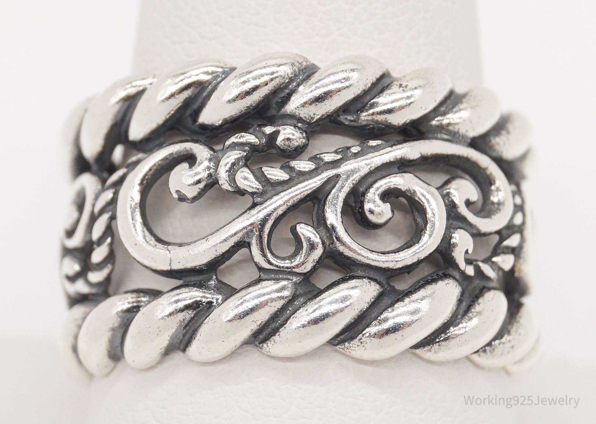 VTG Southwestern Designer Carolyn Pollack Relios Sterling Silver Ring - Size 10
