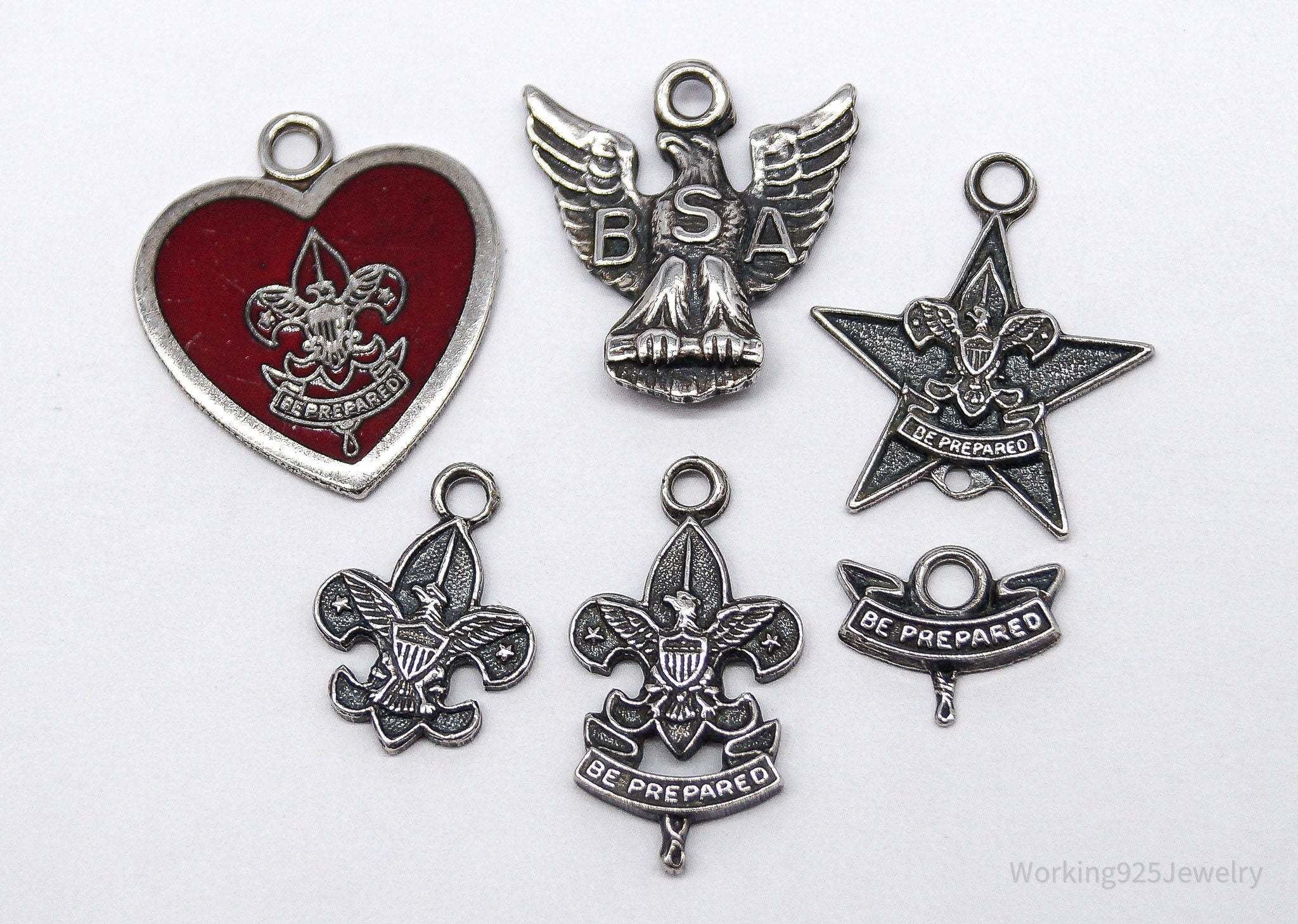 Vintage Scouts Sterling Silver Charms Lot
