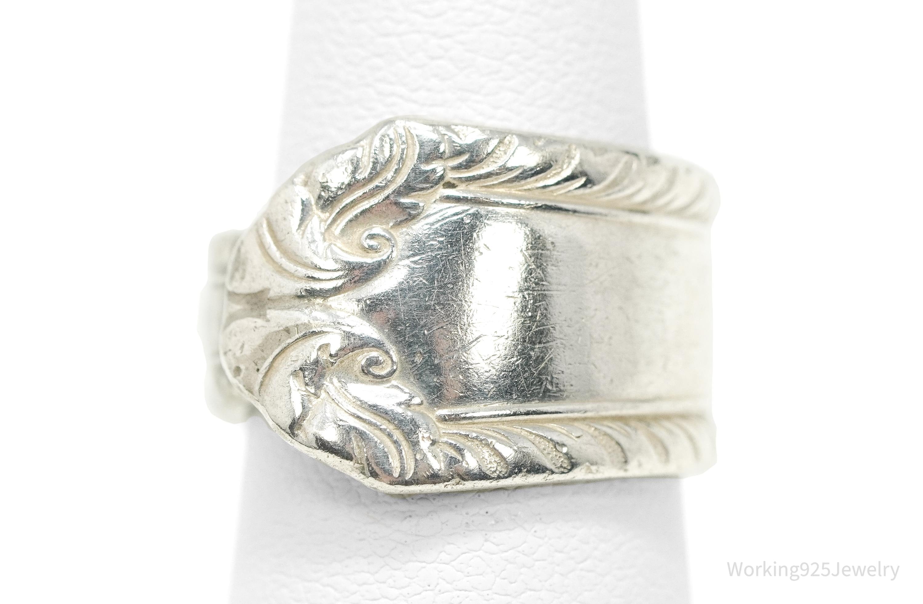 Antique Silver Spoon Ring Size 6.5