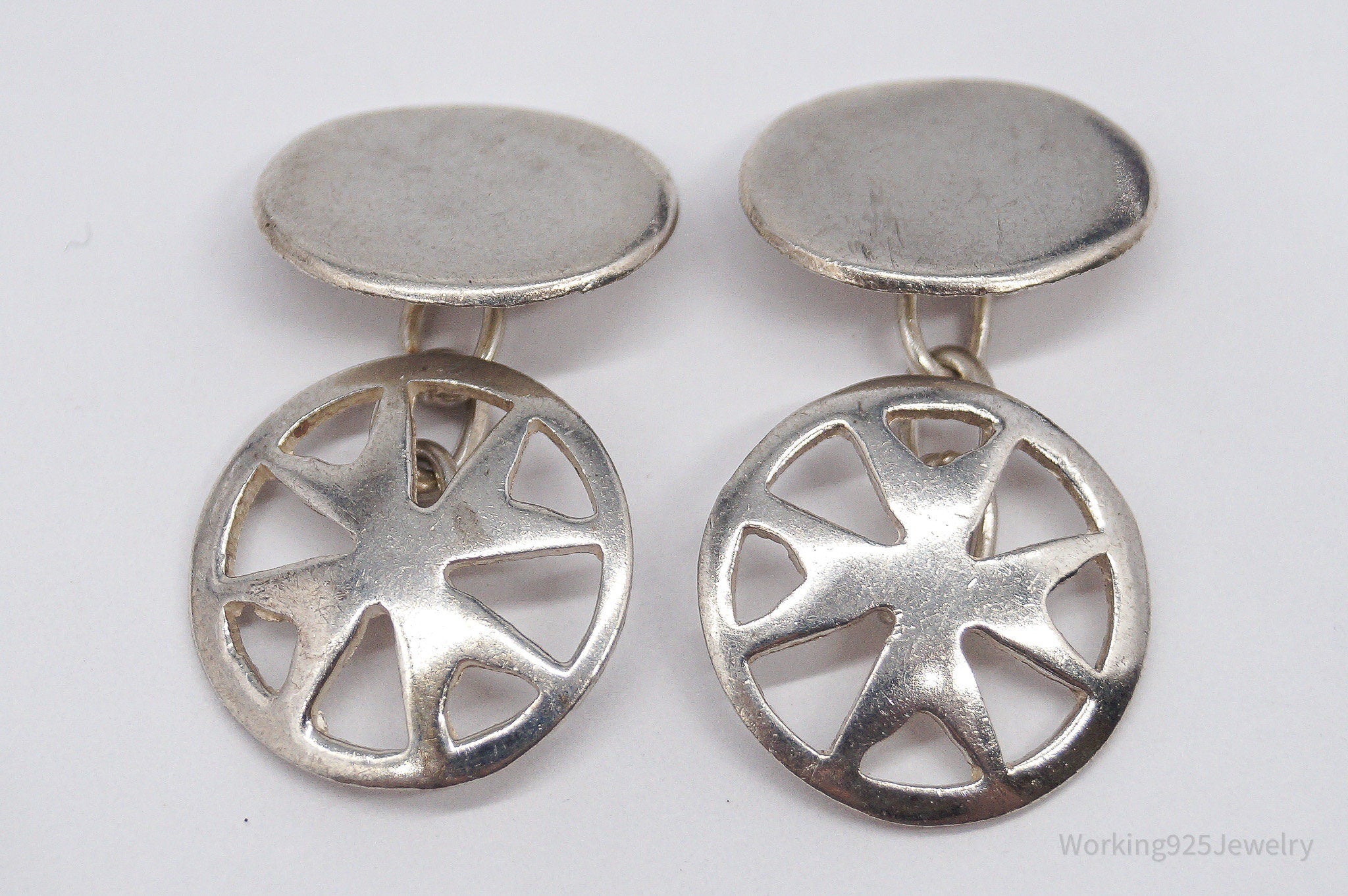 Antique Maltese Cross 917 Silver Cufflinks