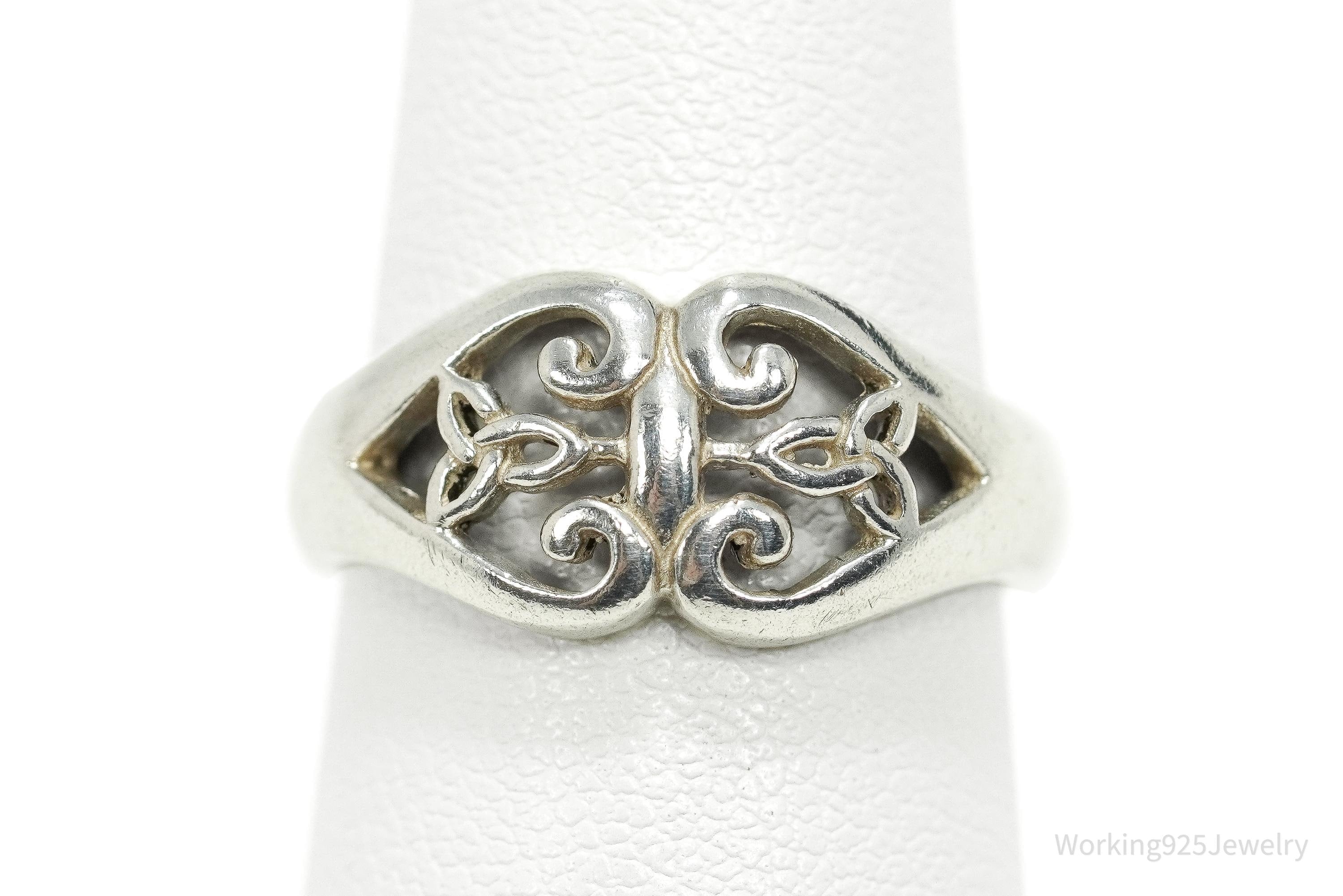 Vintage PSCL Trinity Celtic Knot Sterling Silver Ring - Size 7