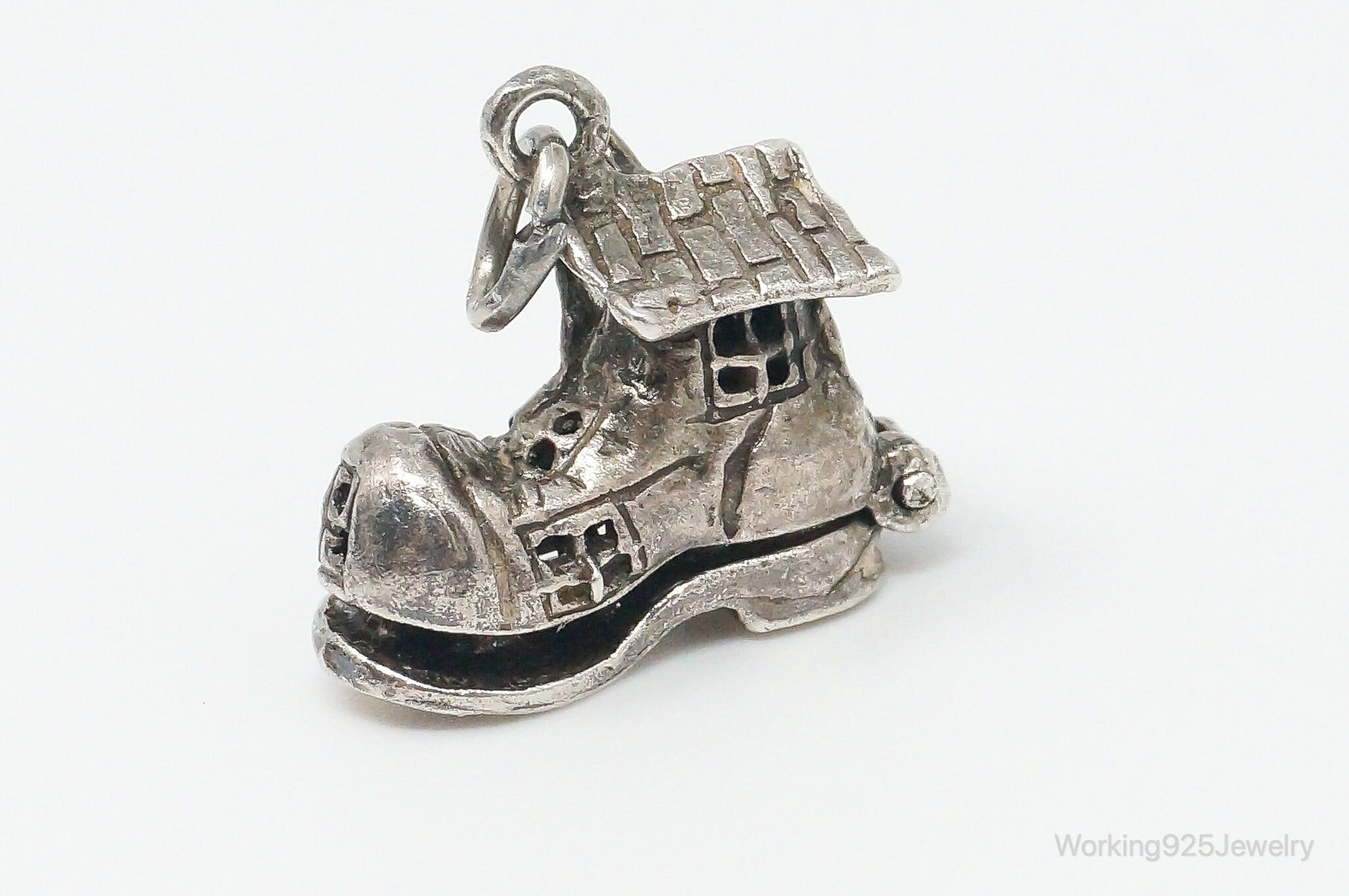 Vintage Old Lady in the Shoe Sterling Silver Charm