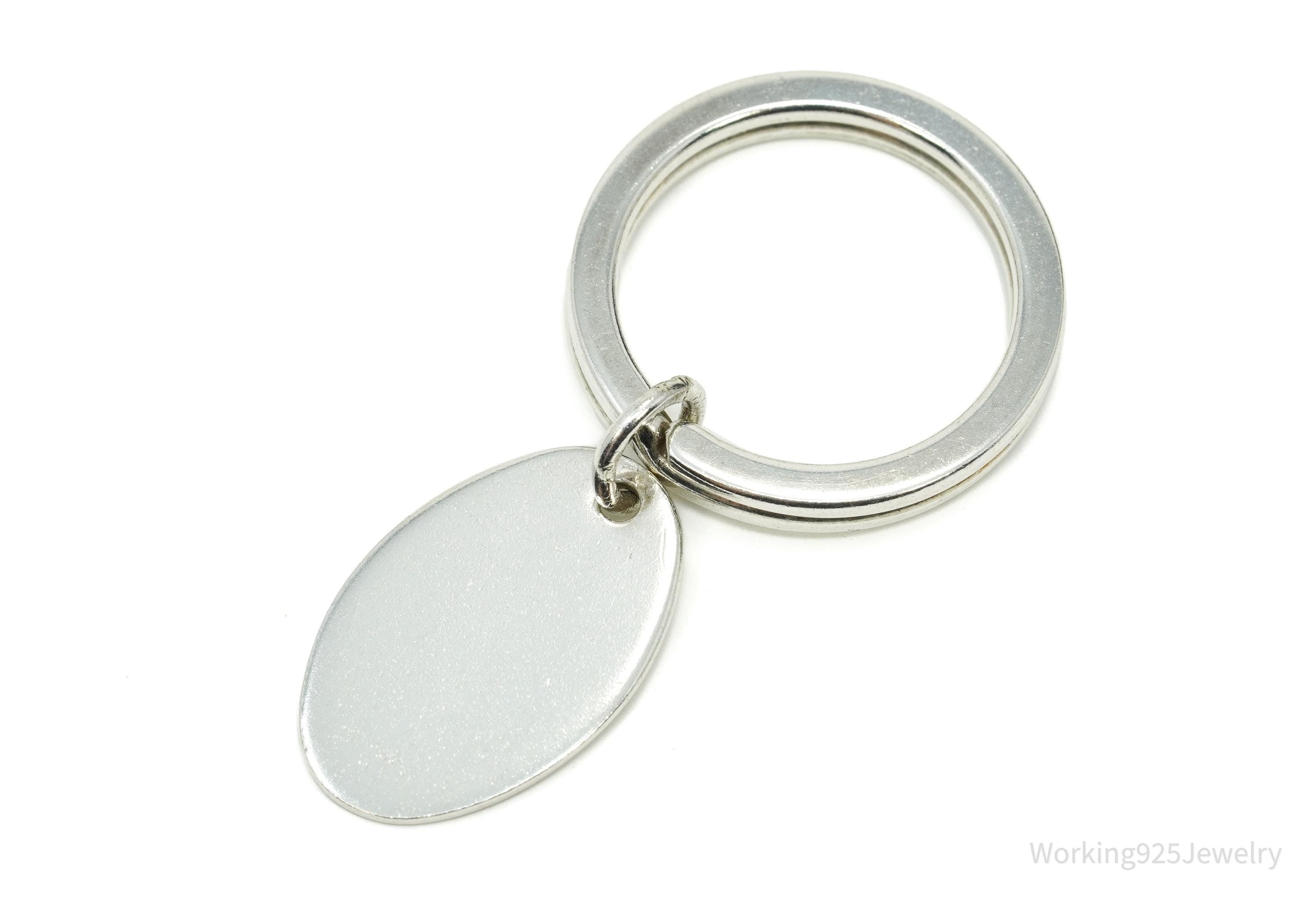 Antique Vintage Engravable Sterling Silver Key Ring