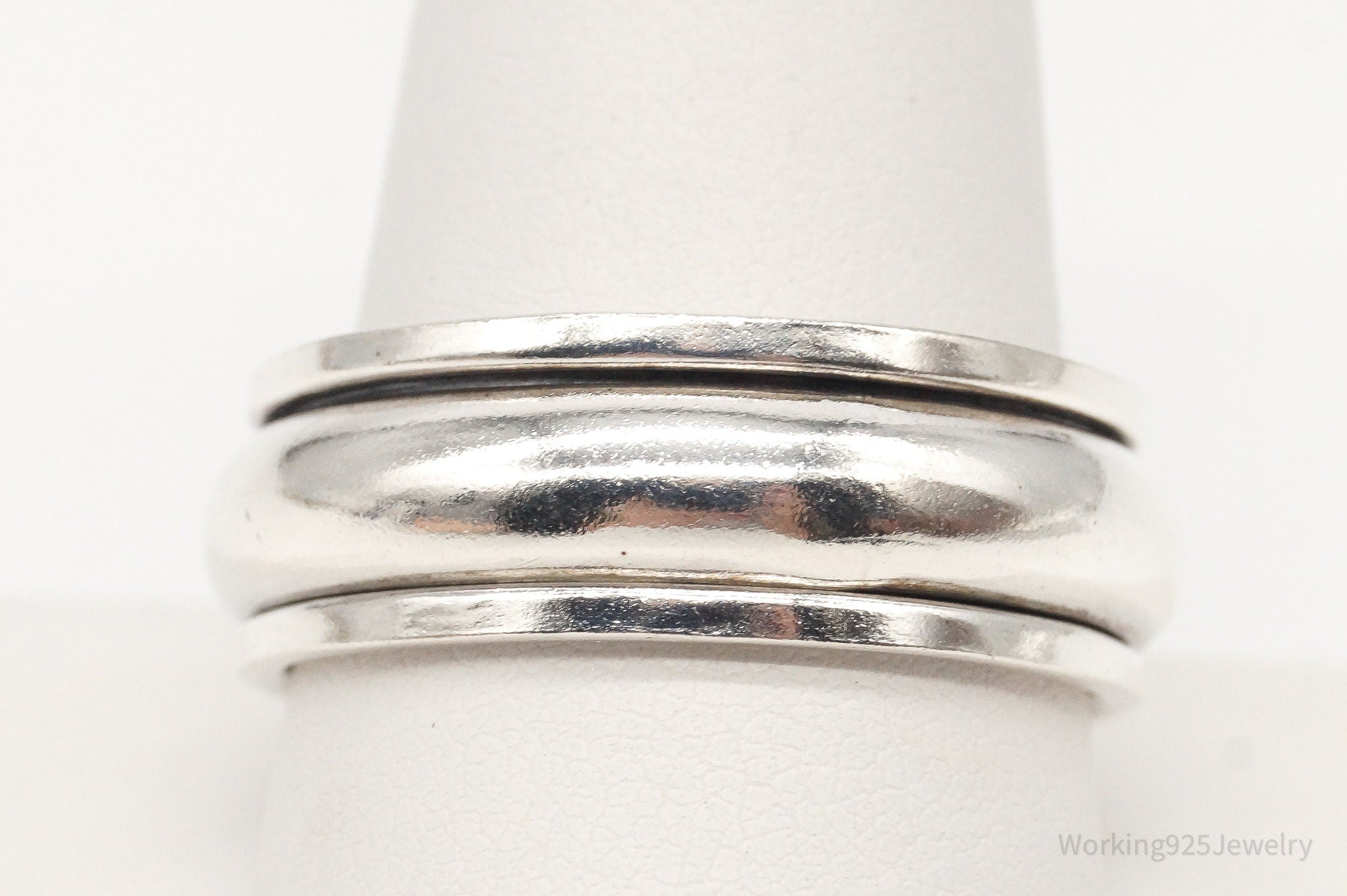 Vintage Sterling Silver Spinner Ring - Size 11.75