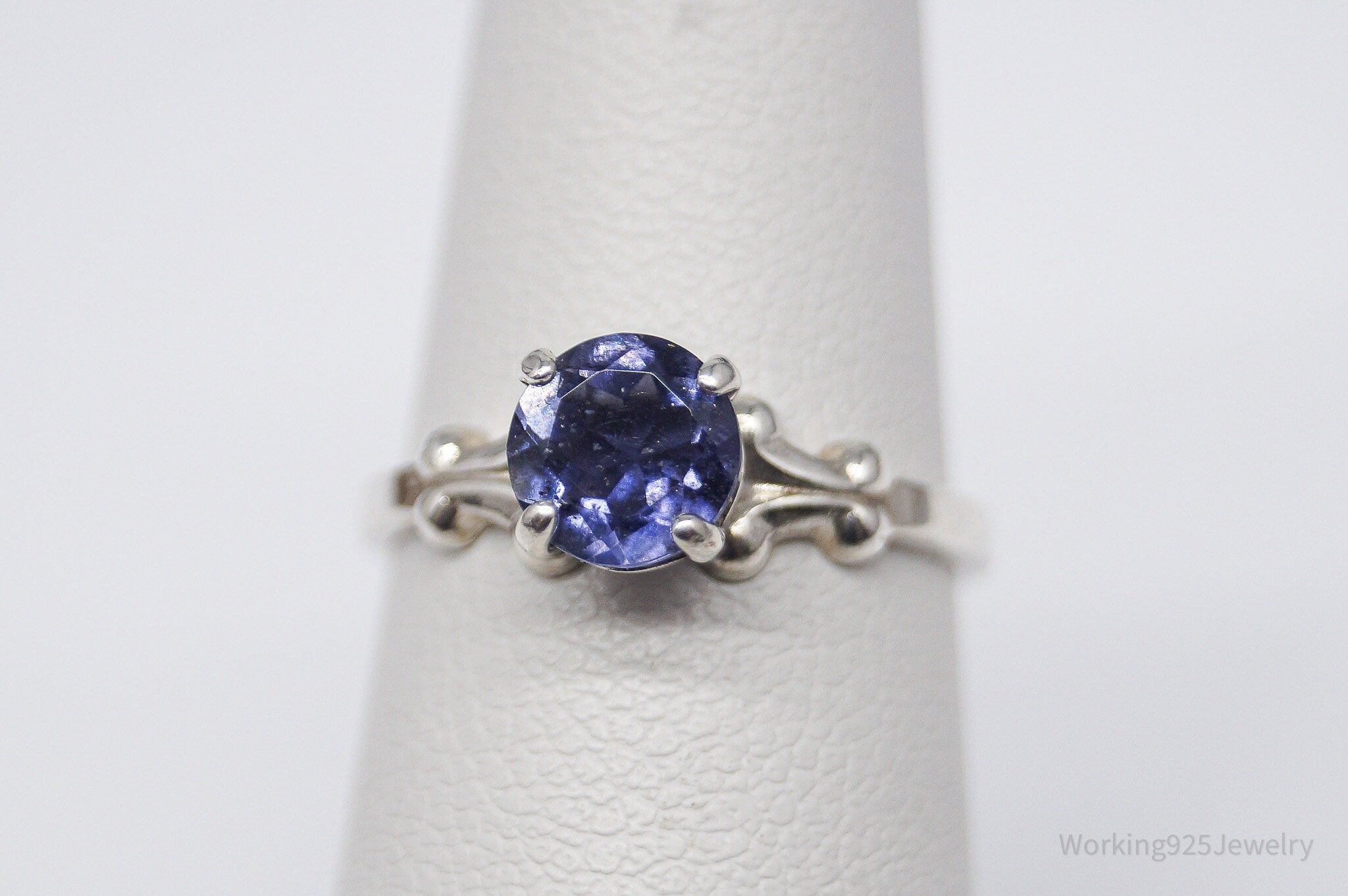 Vintage Designer Kabana Iolite Sterling Silver Ring - Size 5