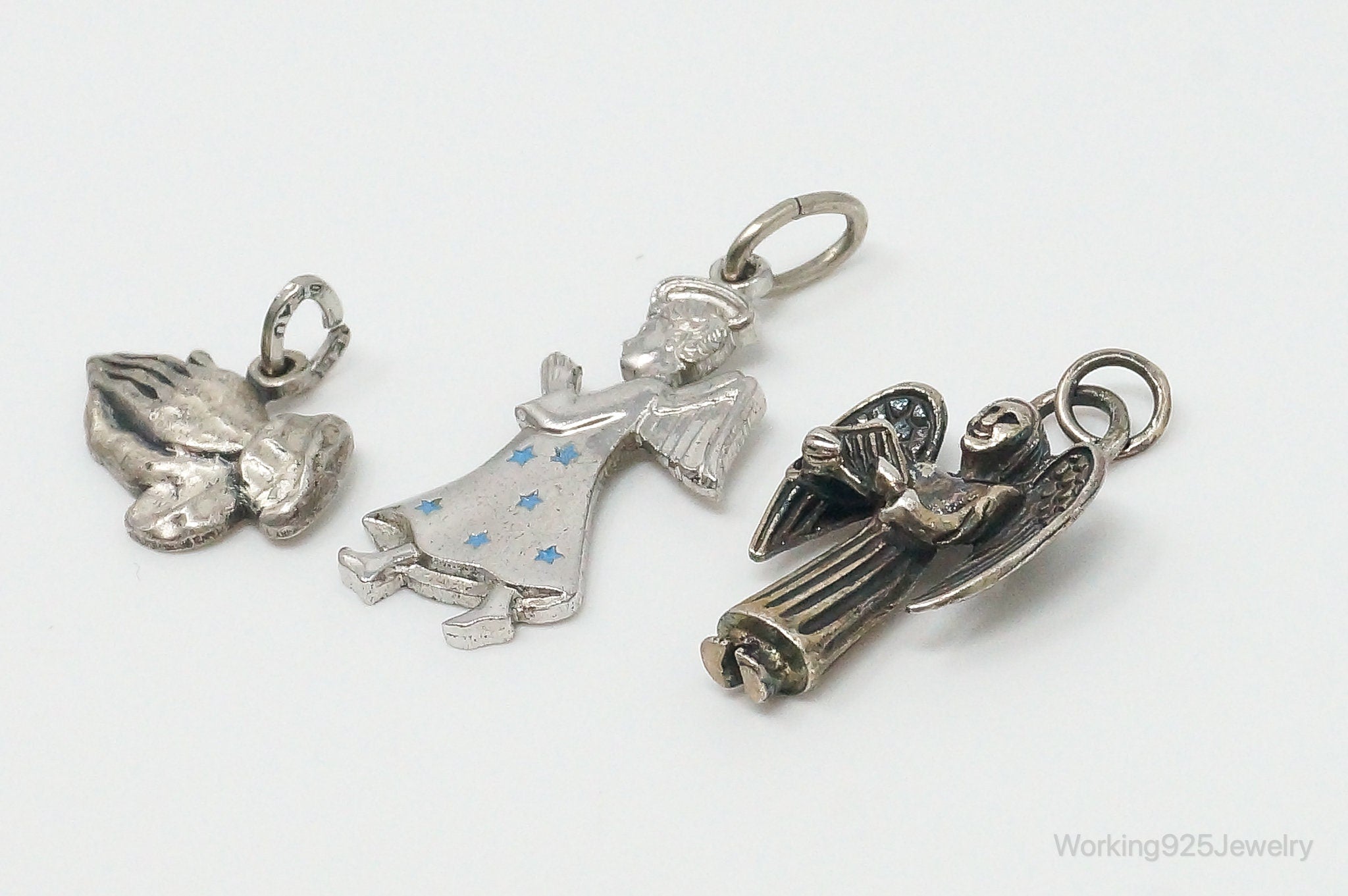 Vintage Praying Angels Sterling Silver Charms