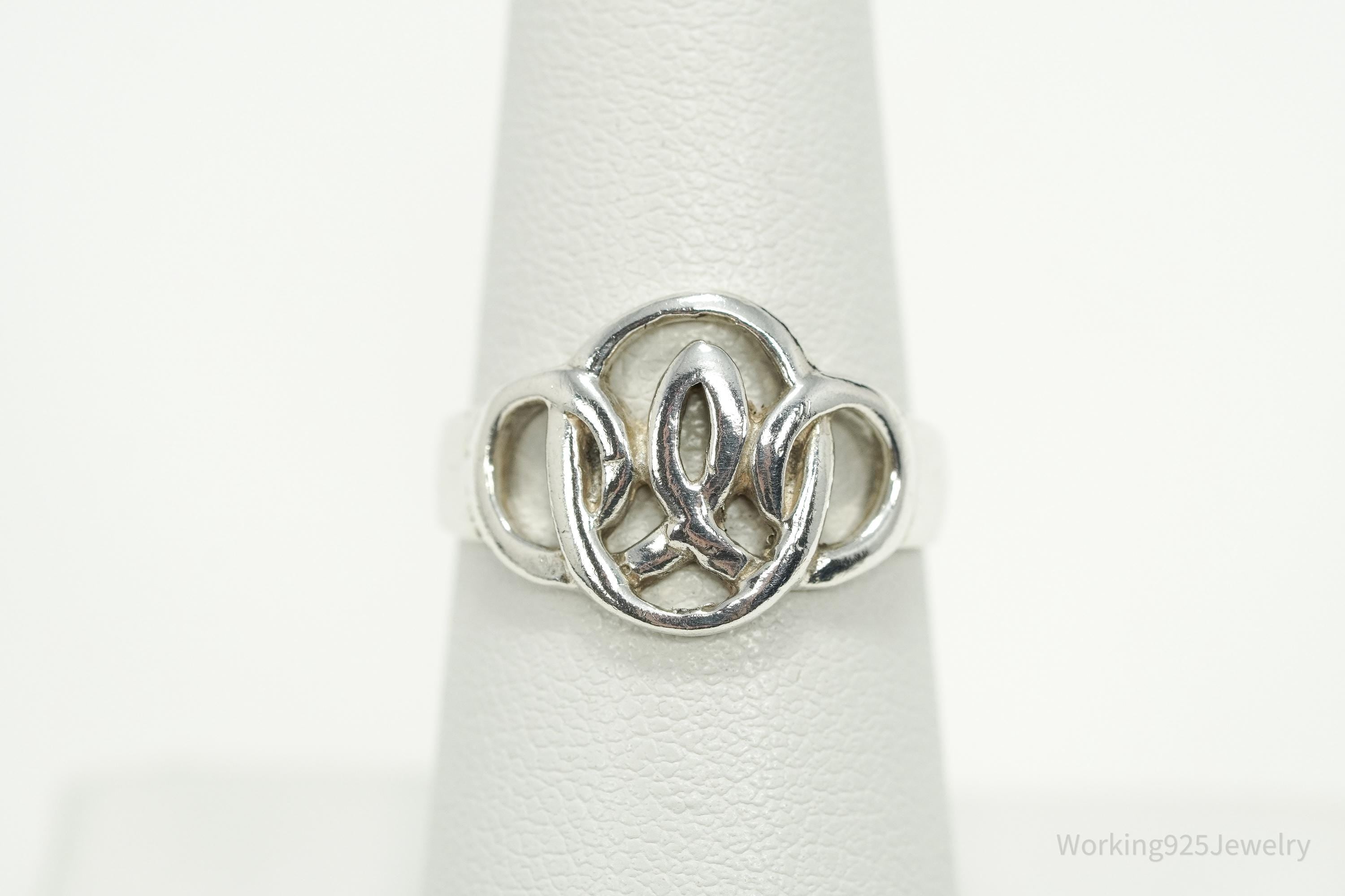 Vintage Ichthus Fish Sterling Silver Ring - Size 7.25