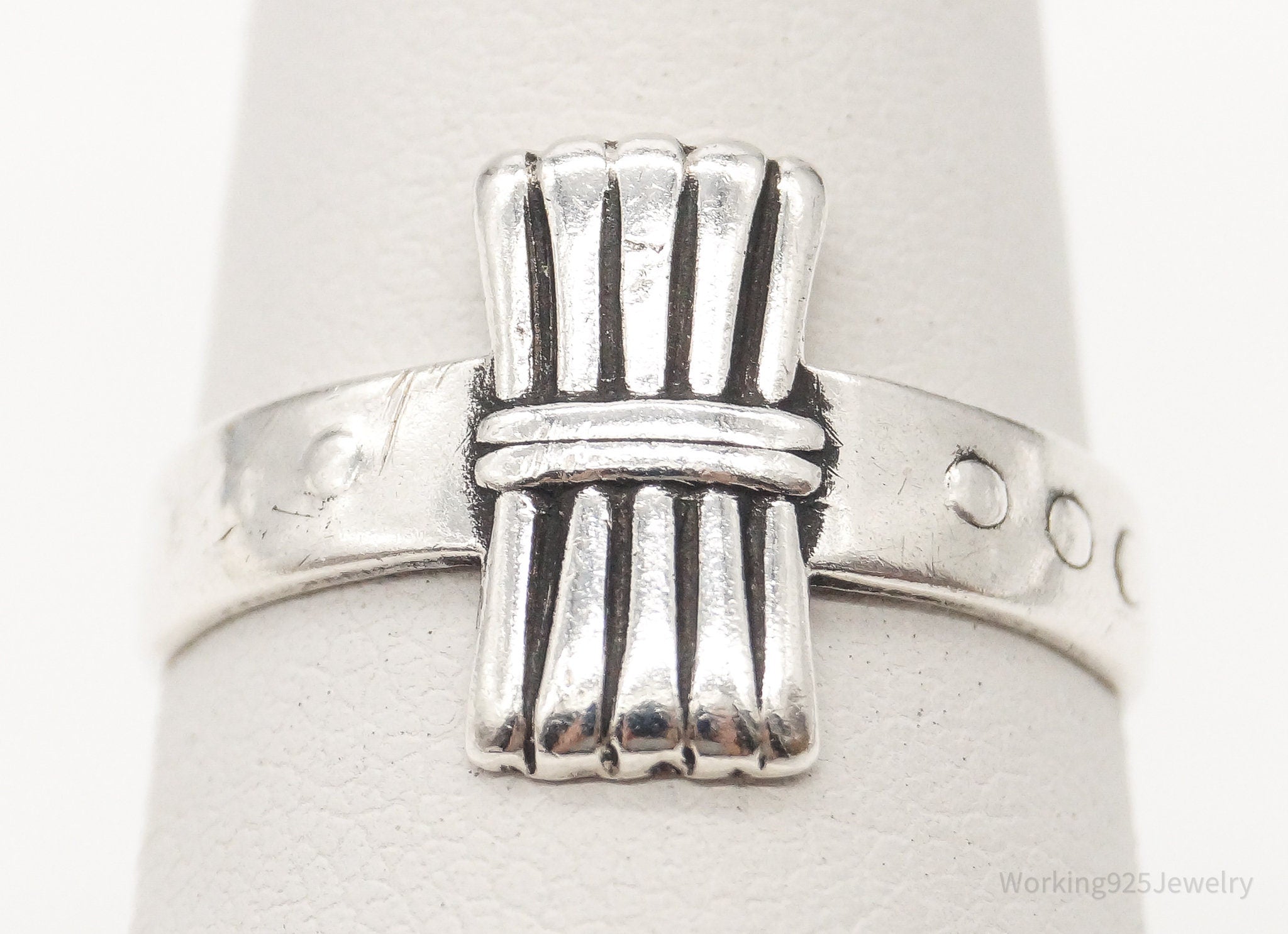 Antique Campfire Girls Sterling Silver Ring - Size 6.75