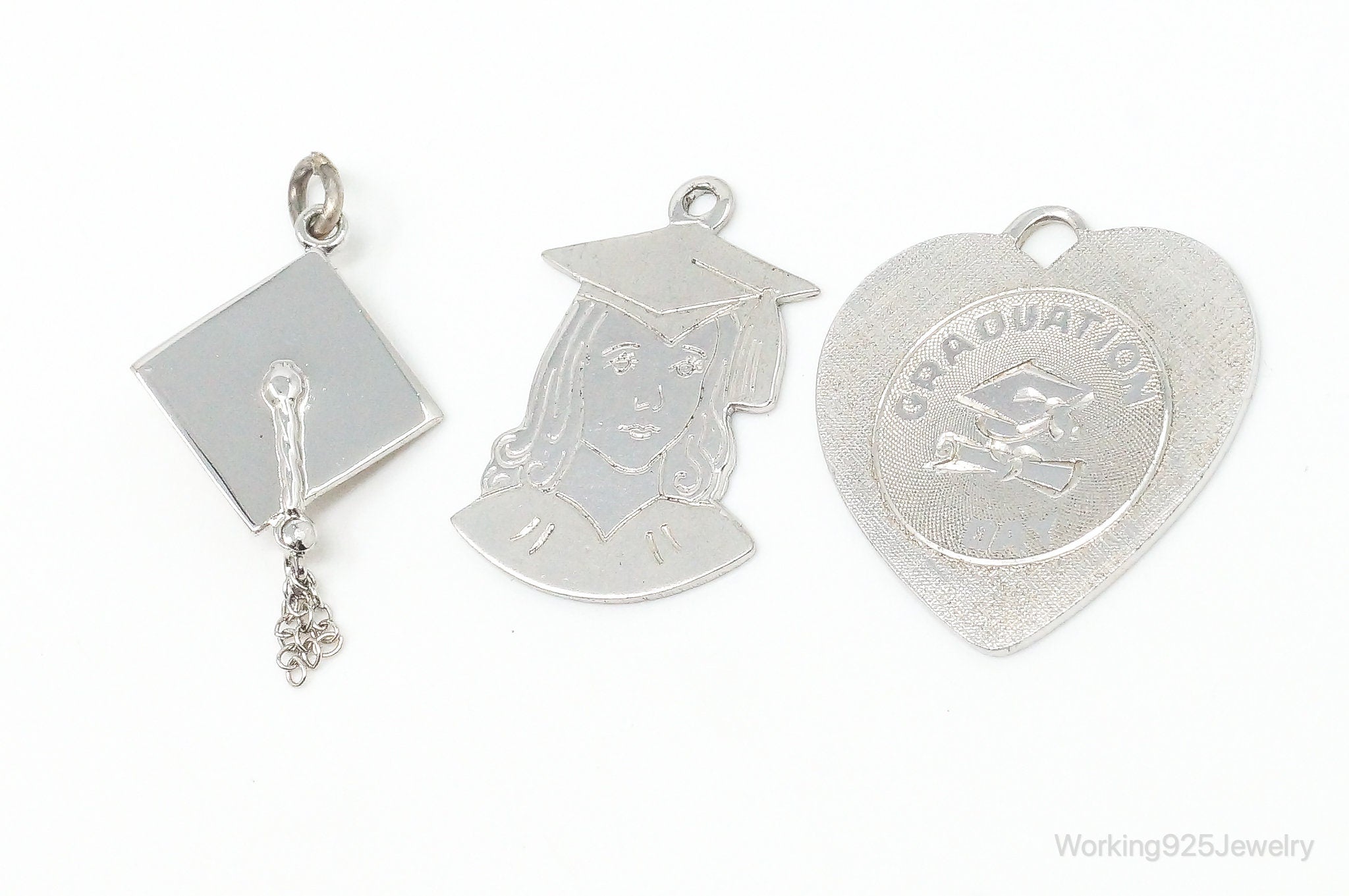 Vintage Graduation Sterling Silver Charms Lot