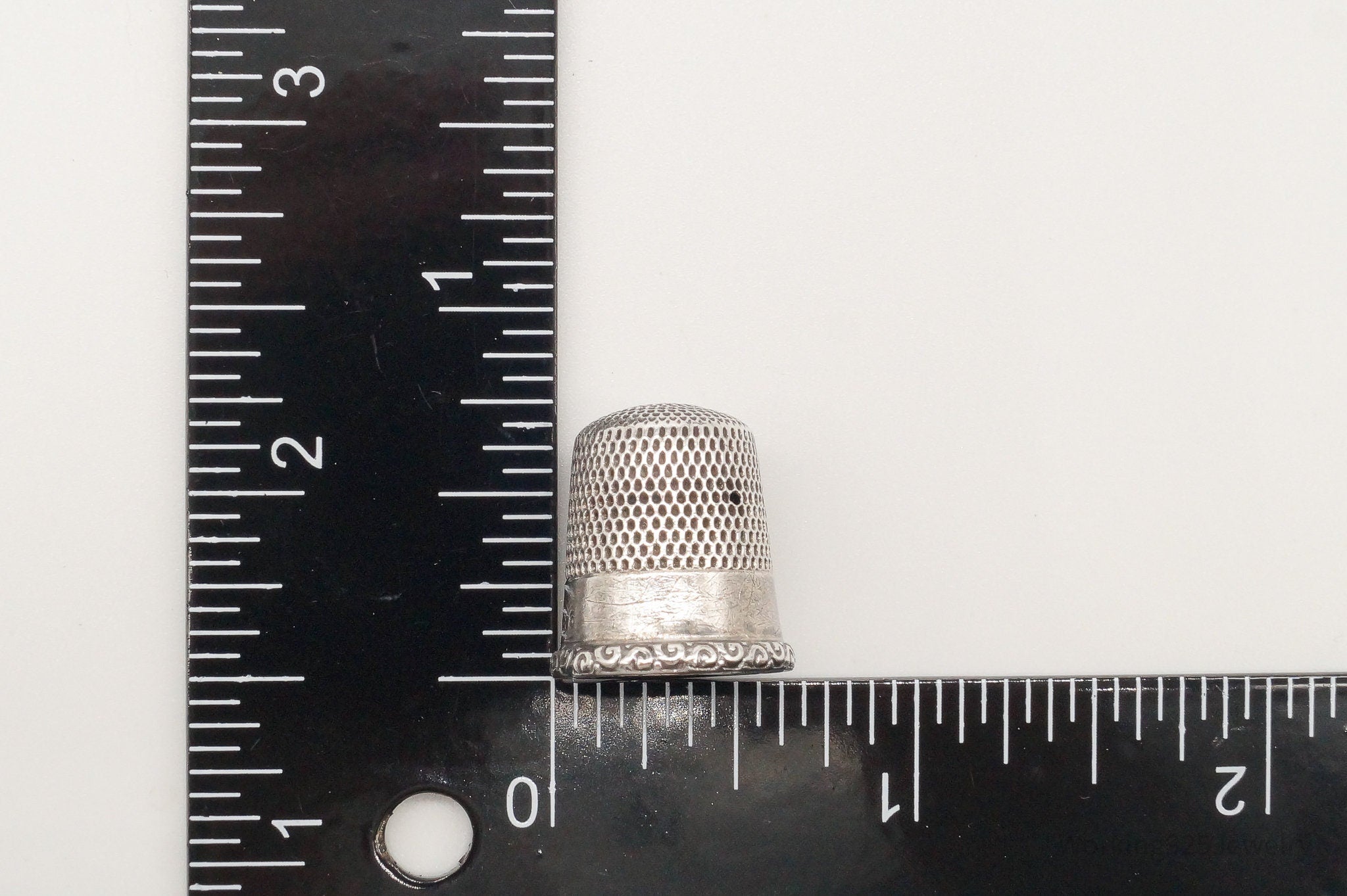 1800s Antique Simons Bros & Co Dome Sterling Silver Thimble Size 9
