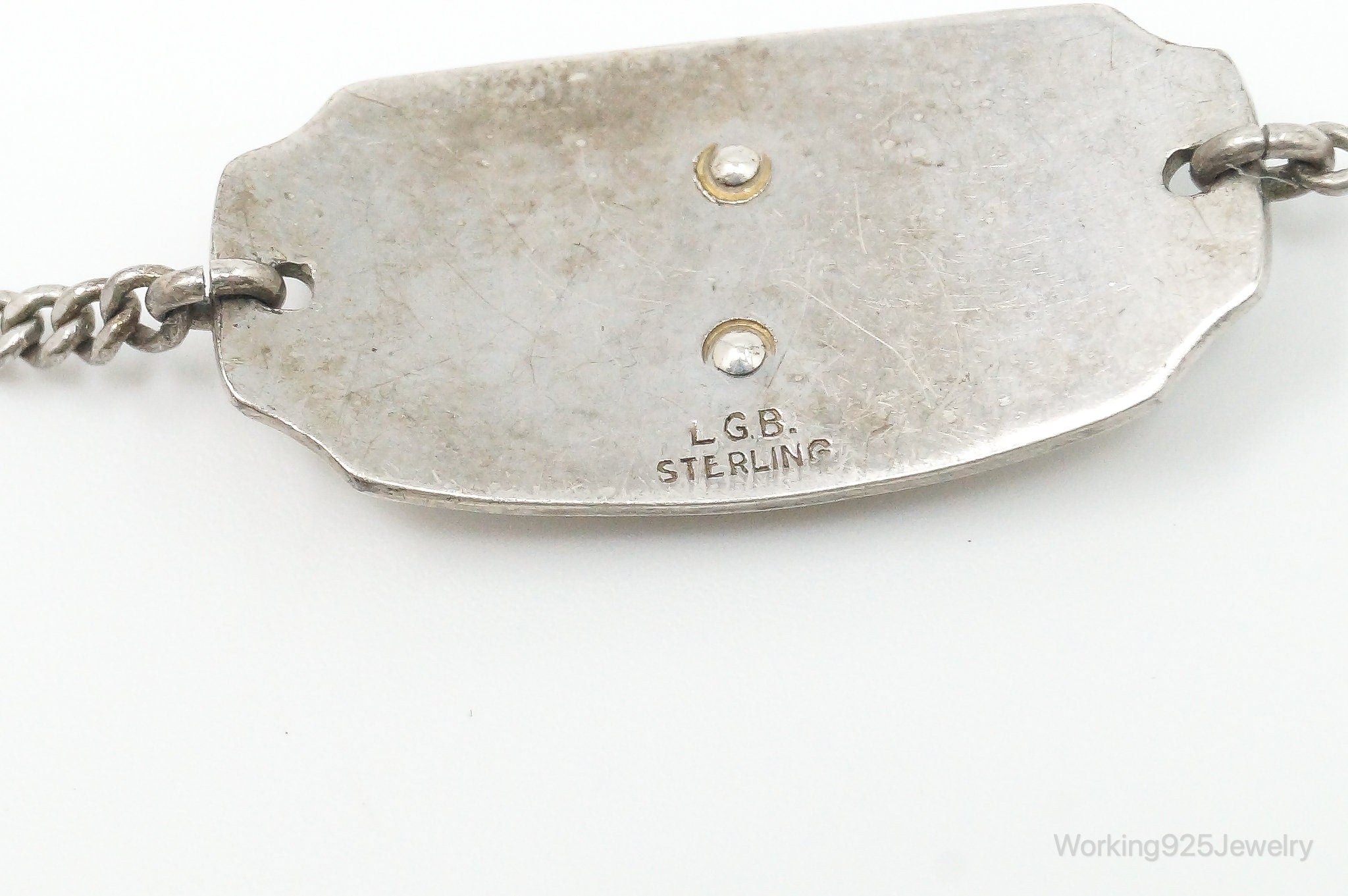 1940s Vintage Future Homemakers of America Sterling Silver Key Charm Bracelet