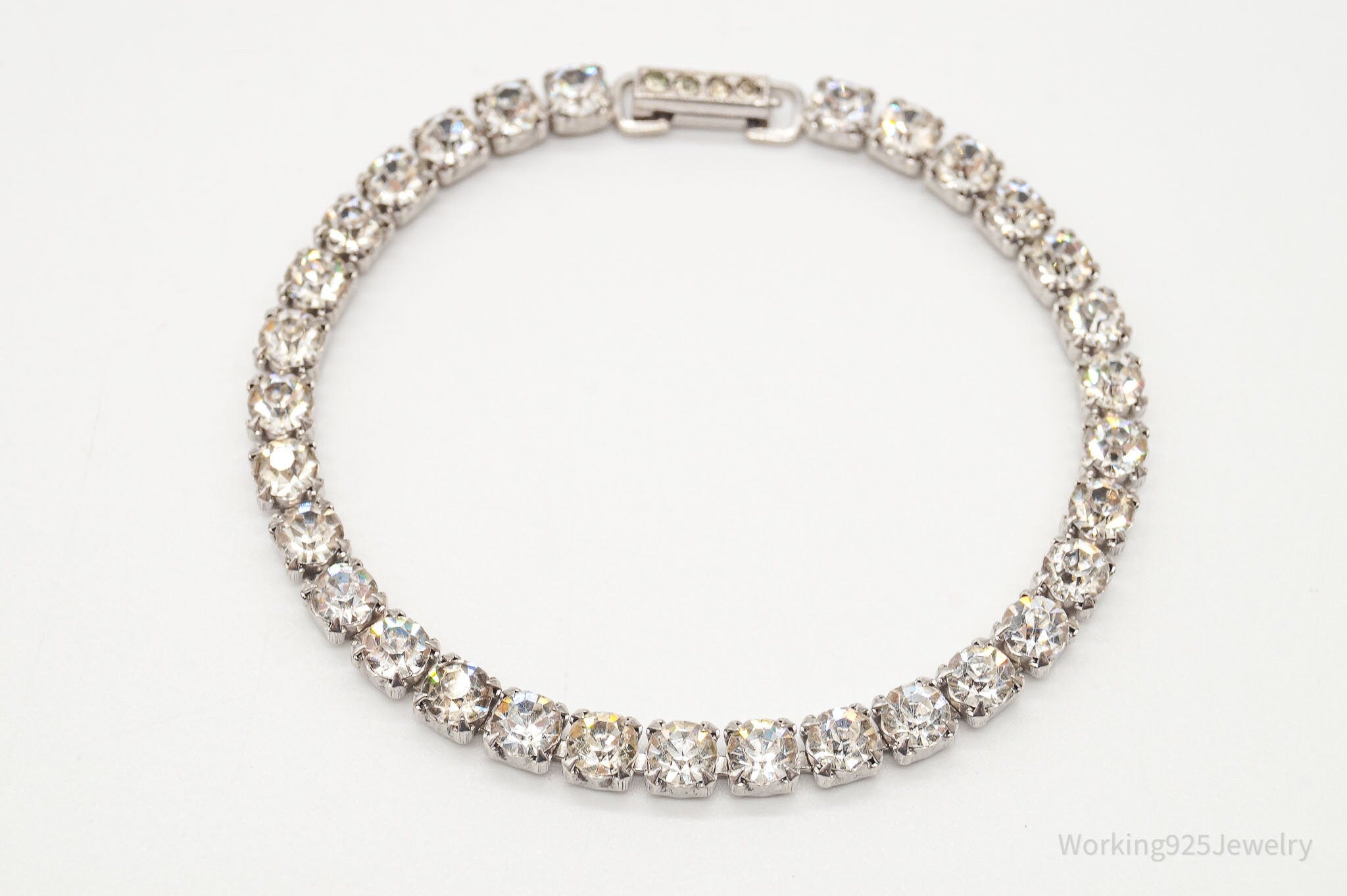 Antiqued Crystal Rhinestone Bracelet