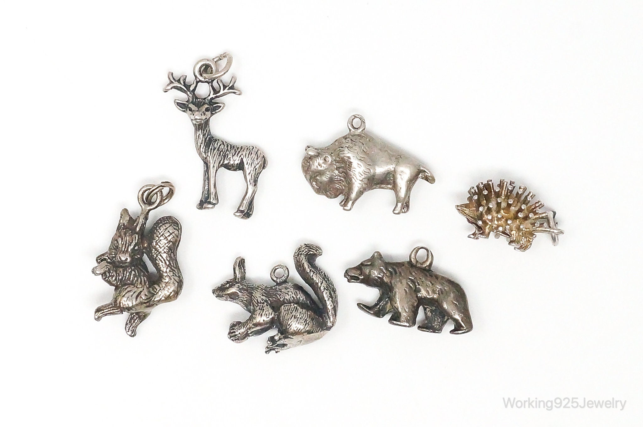 Vintage Antique Wildlife Wilderness Sterling Silver Charms Lot