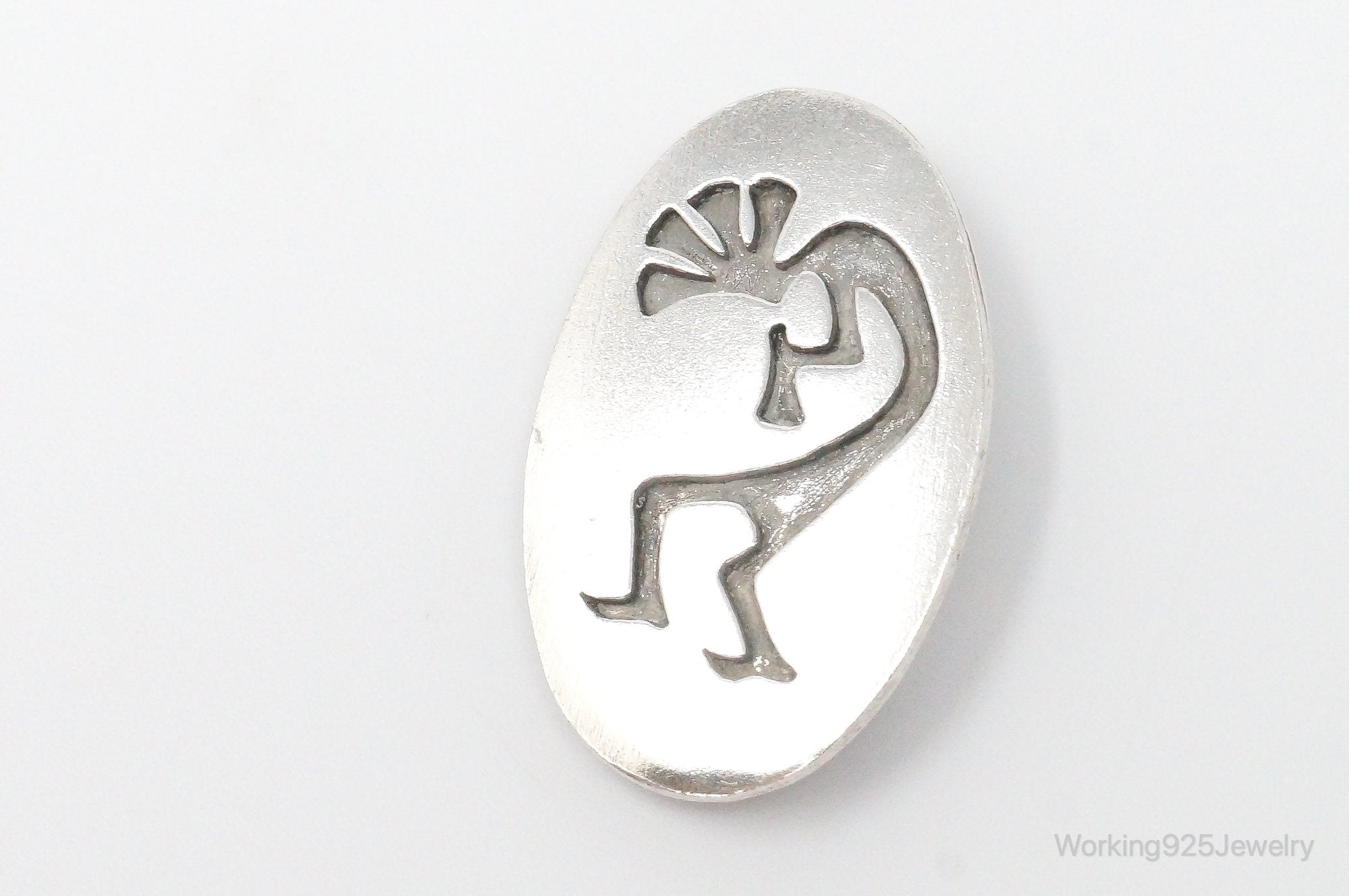 Vintage Southwestern Dancing Kokopelli Sterling Silver Brooch Pin