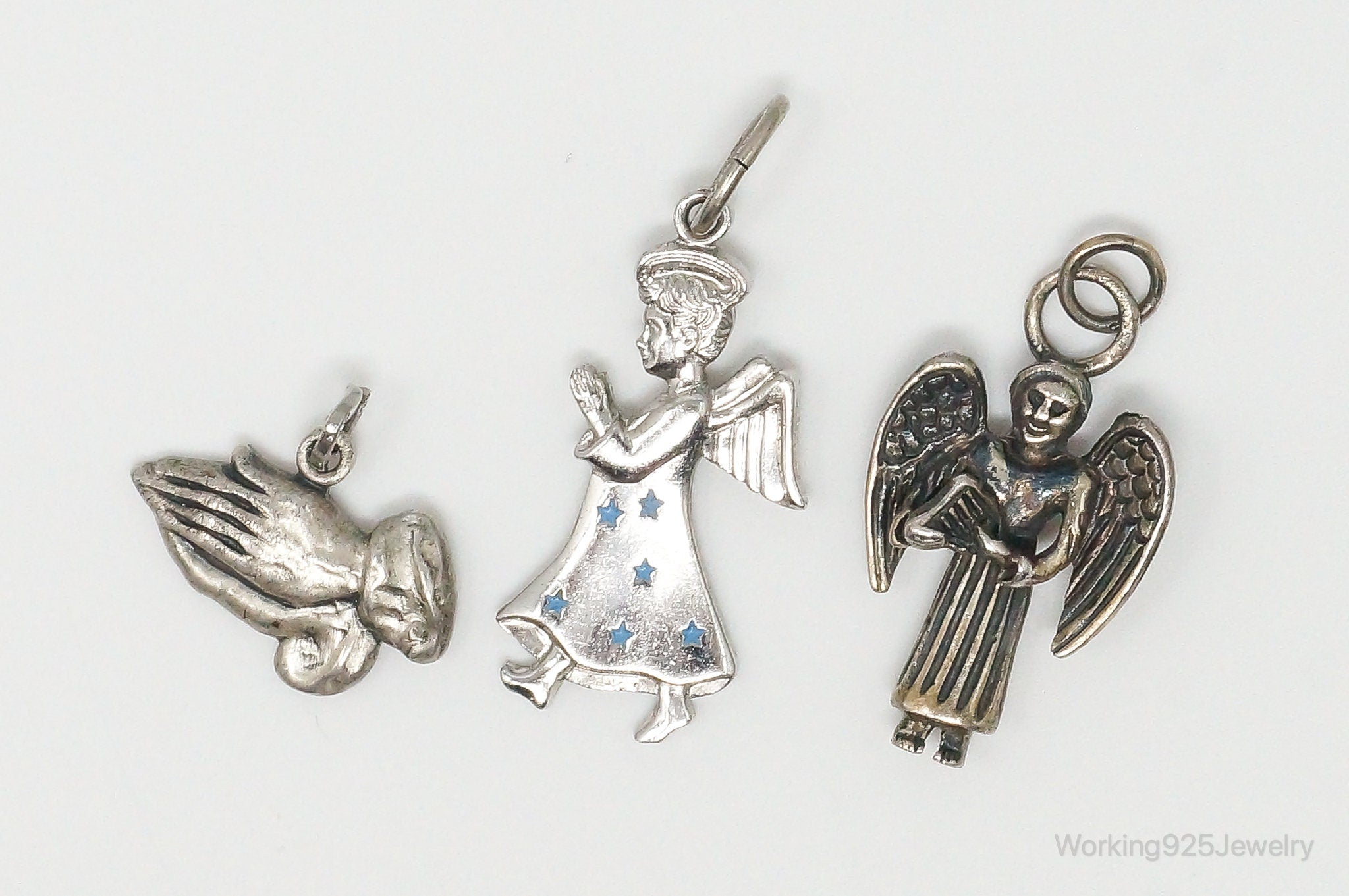 Vintage Praying Angels Sterling Silver Charms