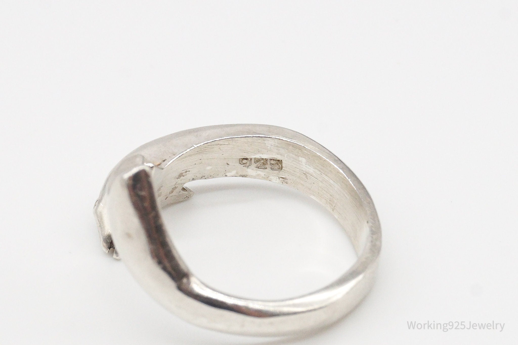 Vintage Mexico Dolphin Sterling Silver Wrap Ring - Size 8.75