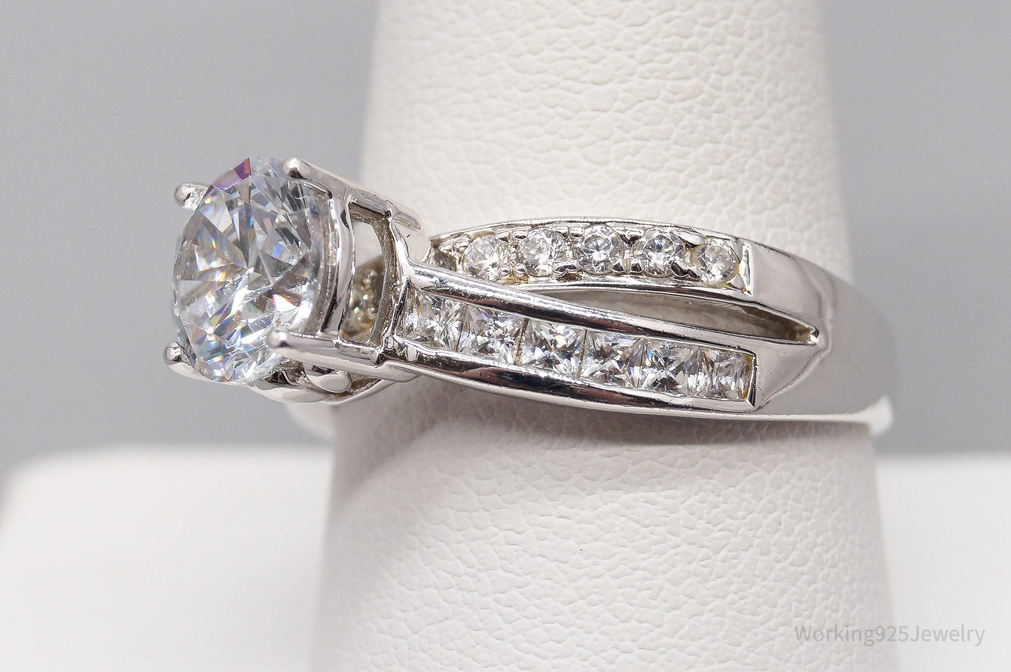 JTV PAJ Cubic Zirconia Sterling Silver Ring - Size 9.75