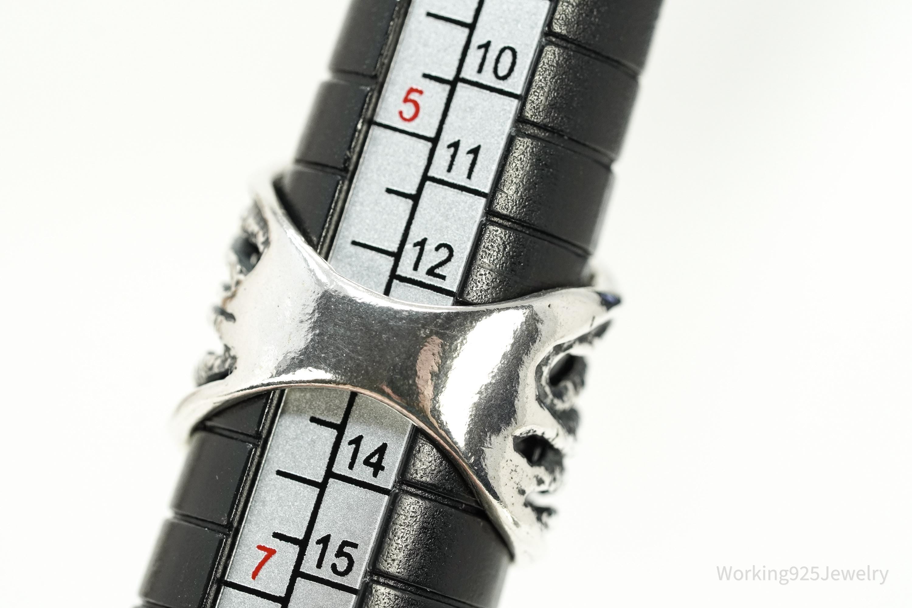 Vintage Shablool Didae Textured Sterling Silver Band Ring Size 6