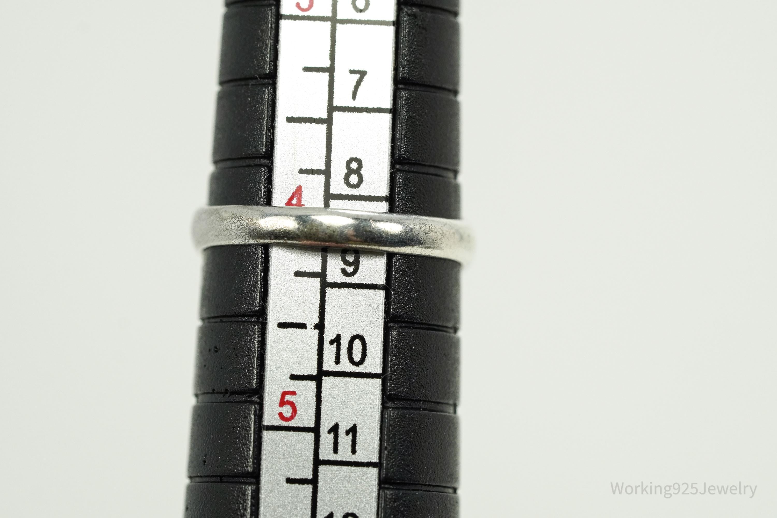 Antique Uncas MFG Co F Letter Sterling Silver Ring - Size 4