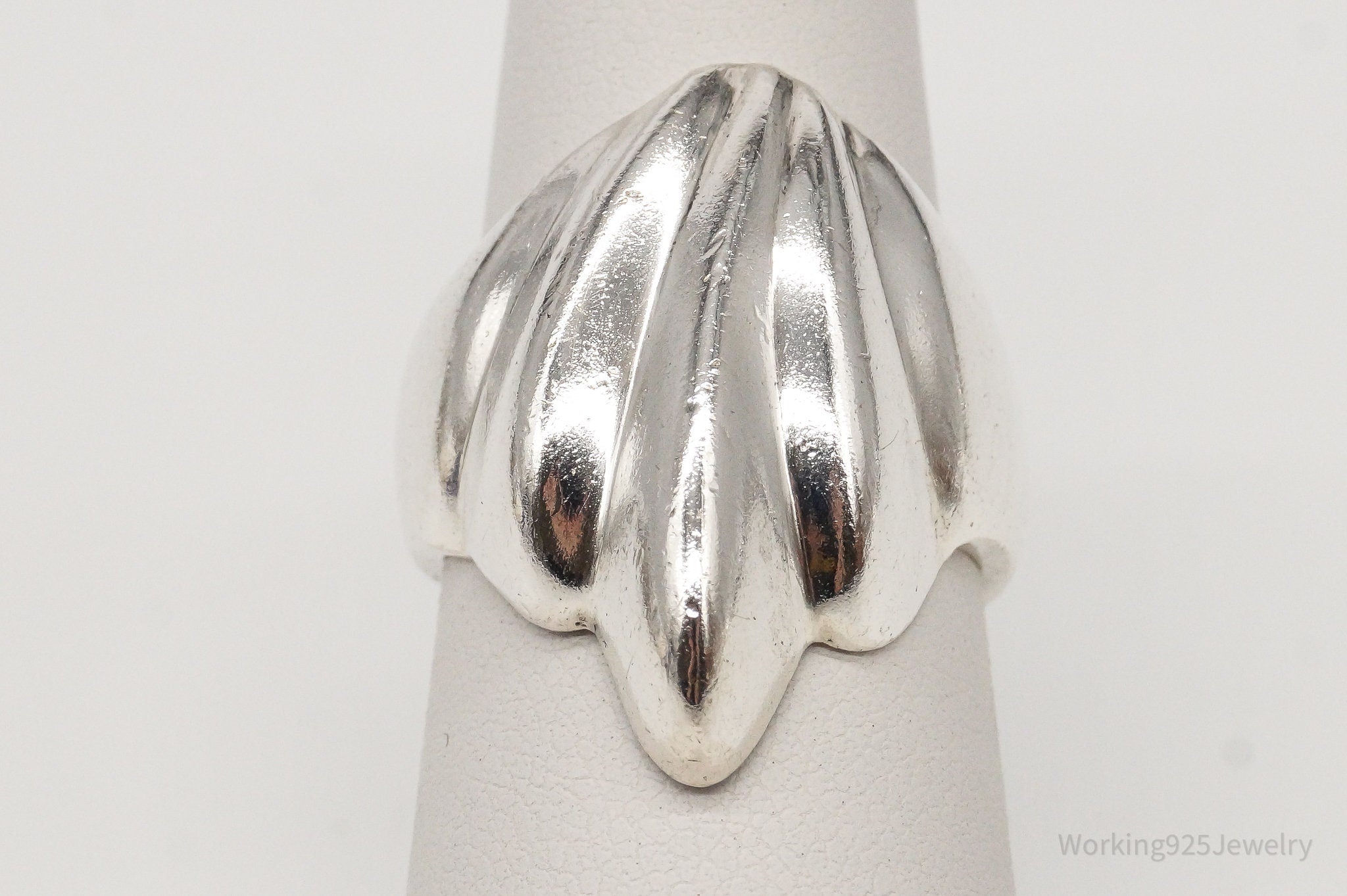 Vintage Taxco Mexico Modernist Sterling Silver Ring - Size 6.75