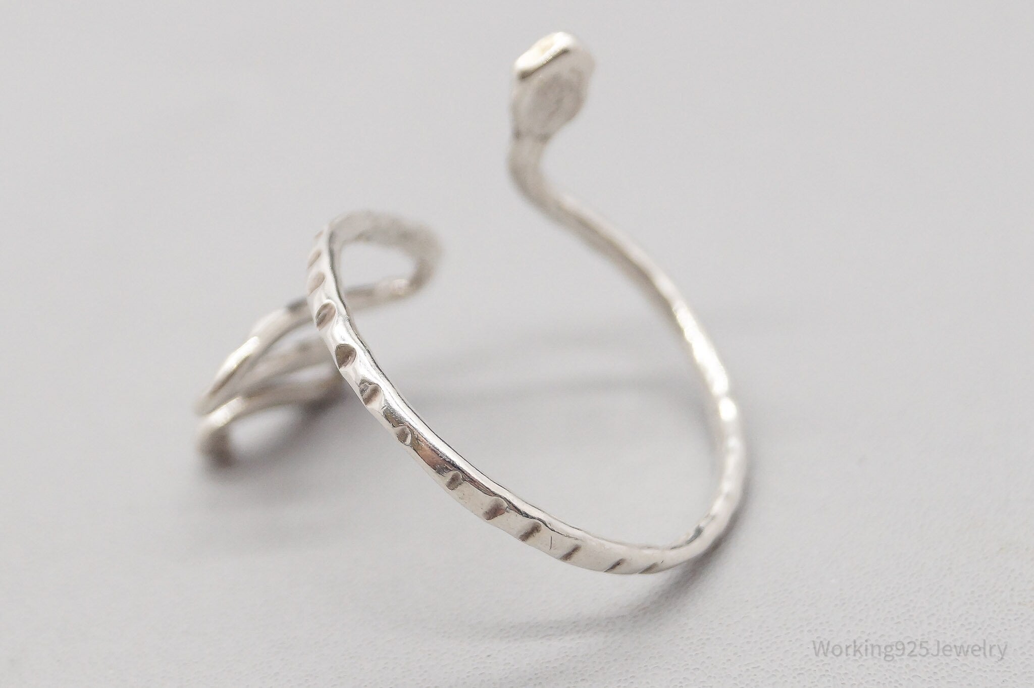Vintage Wrapped Snake Sterling Silver Ring - Size 10.25