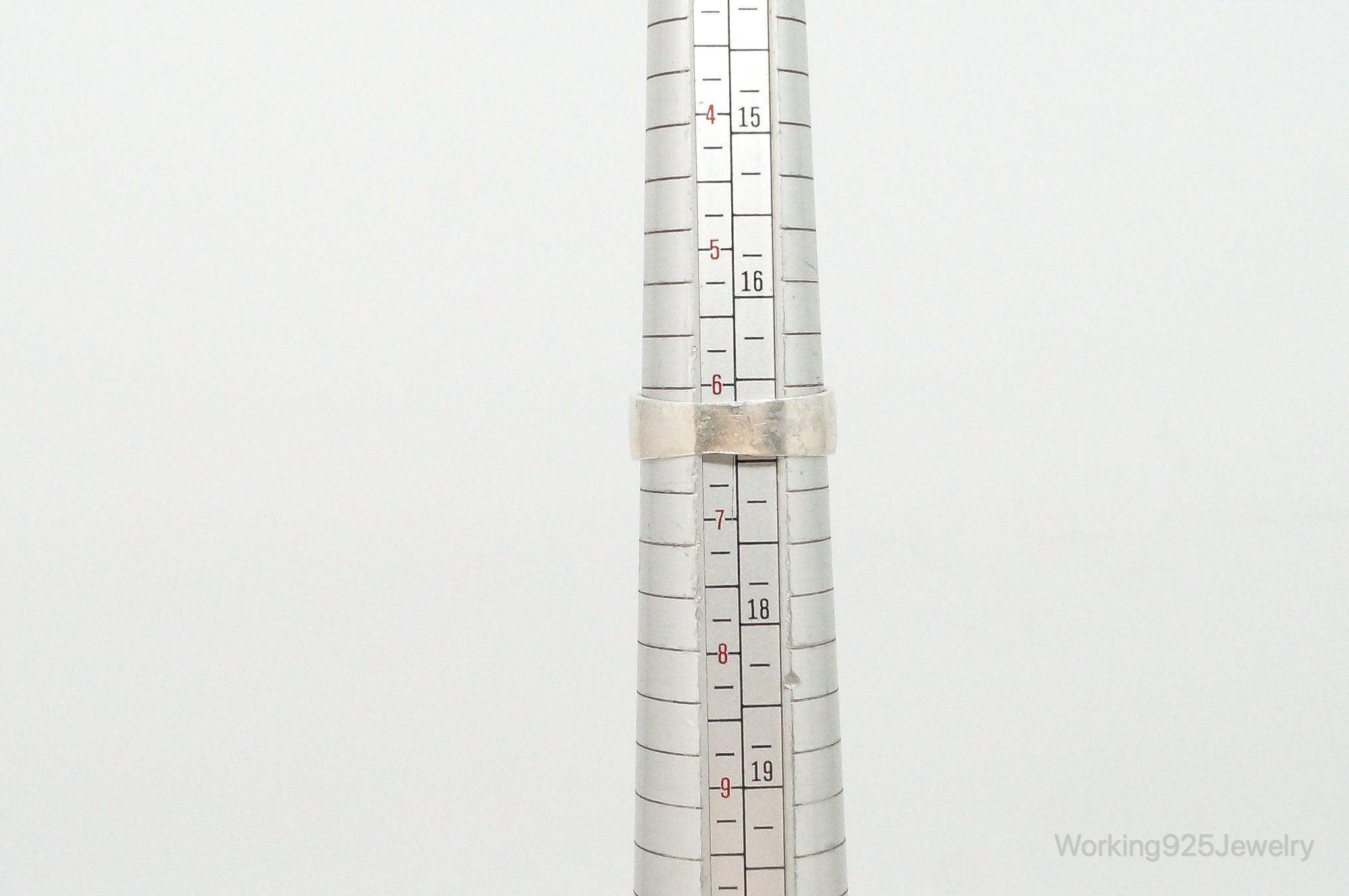 Vintage Celtic Knot Design Sterling Silver Band Ring - Size 6.5