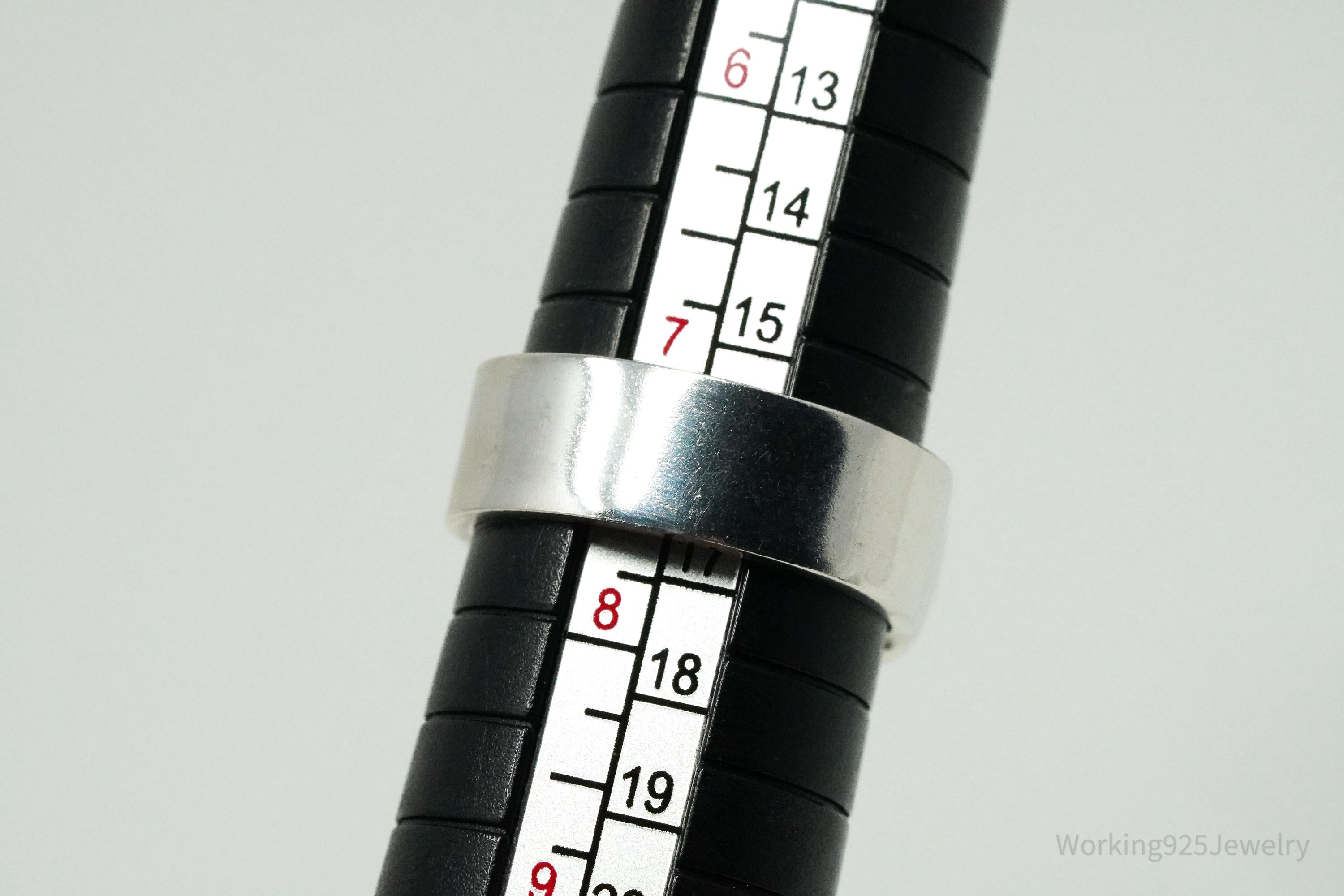 Vintage White Moonstone Sterling Silver Ring - Size 7.5