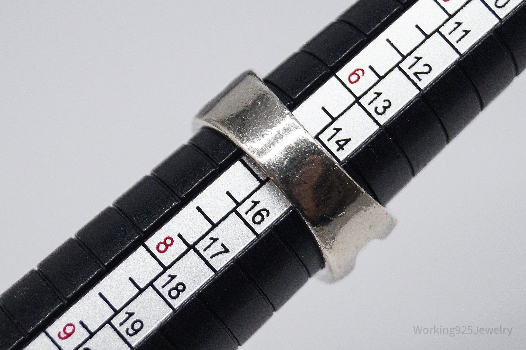 Vintage Cubic Zirconia Sterling Silver Band Ring - Size 6.75