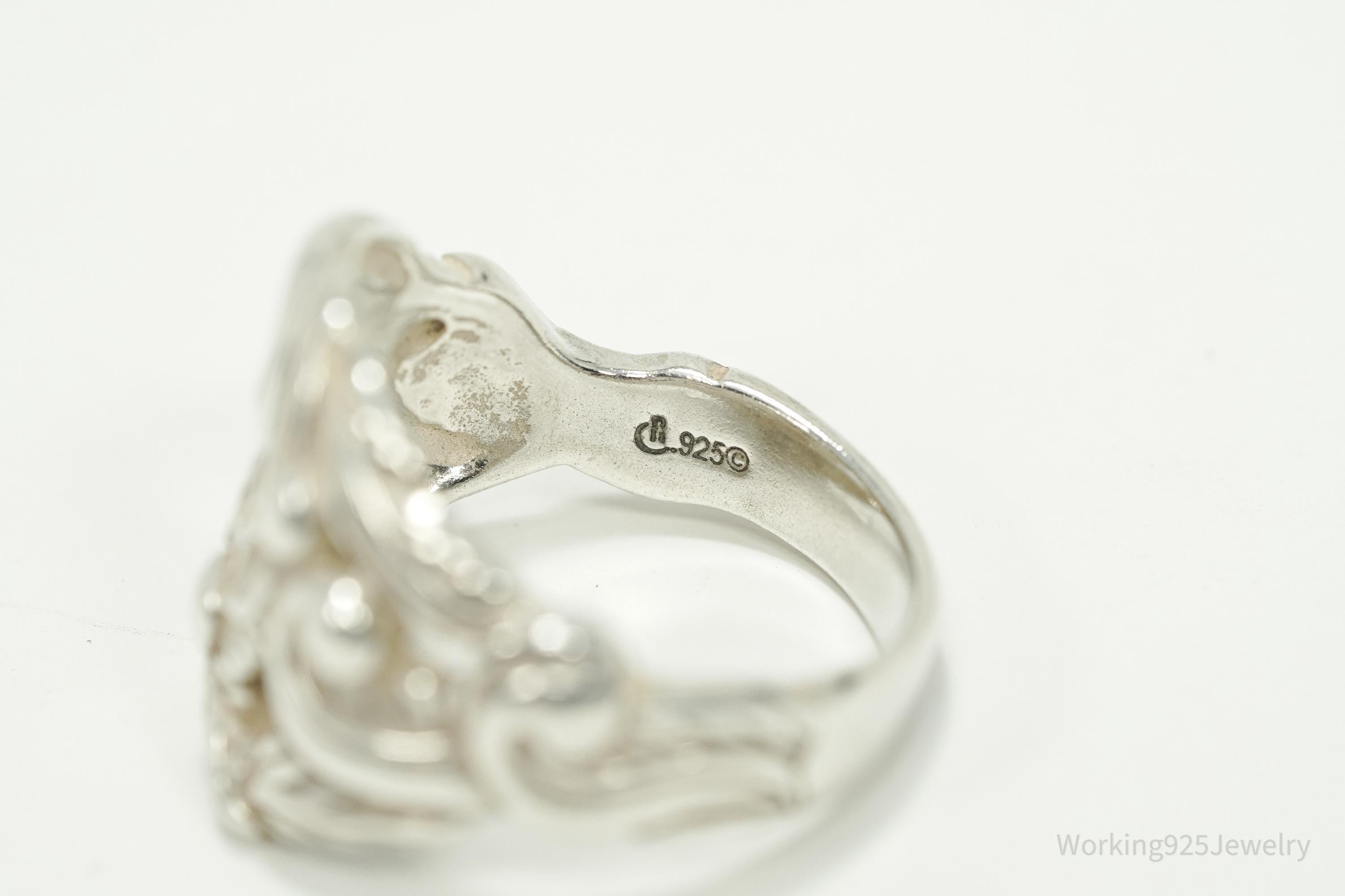 Vintage Native Designer Carolyn Pollack Sterling Silver Ring - Size 10