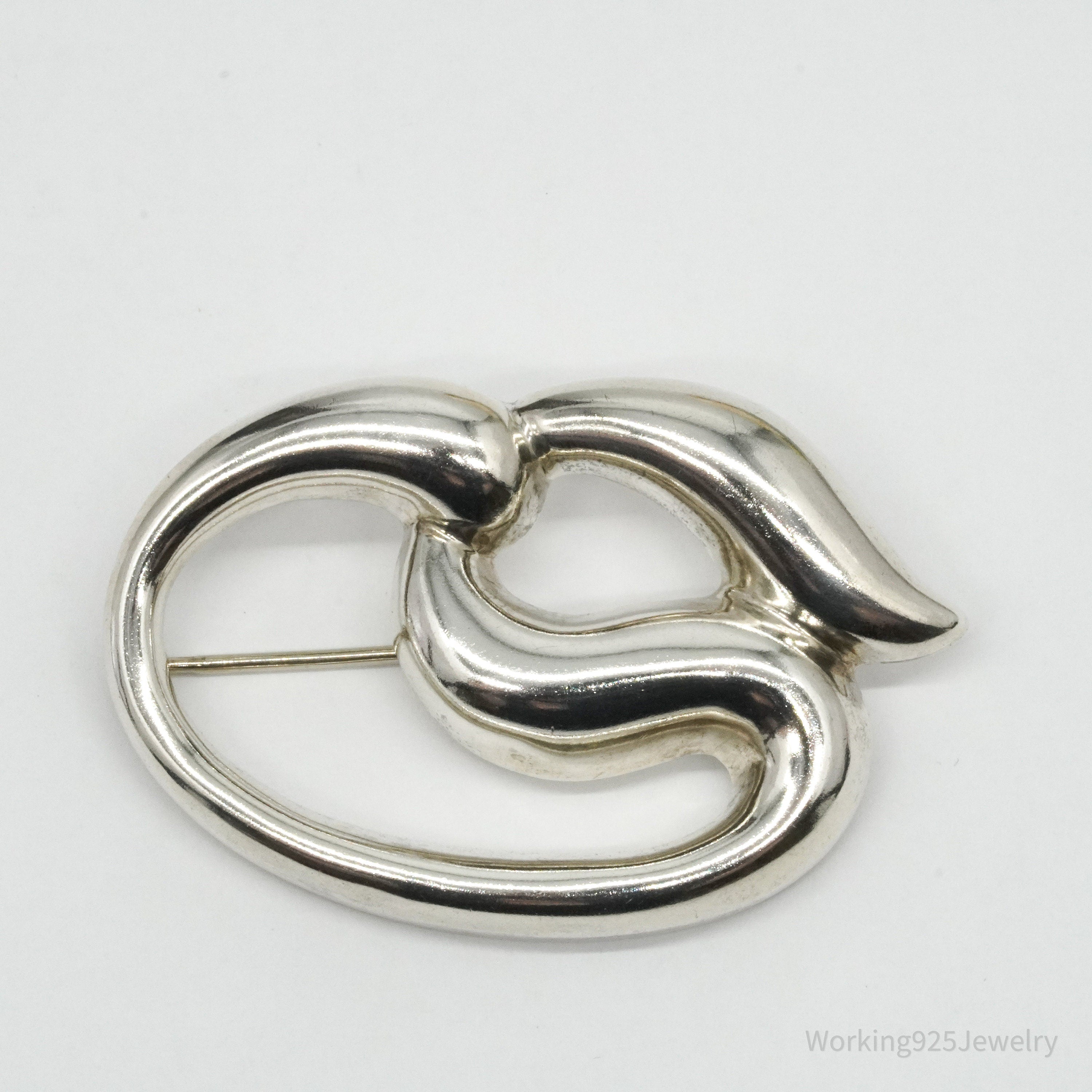 RARE Vintage Sterling Silver Bayanihan Sculptural Modernist Brooch