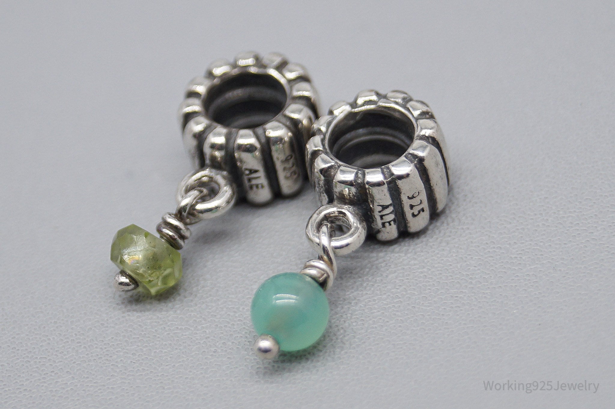 Retired Authentic Pandora Peridot Chrysoprase August May Sterling Silver Charms