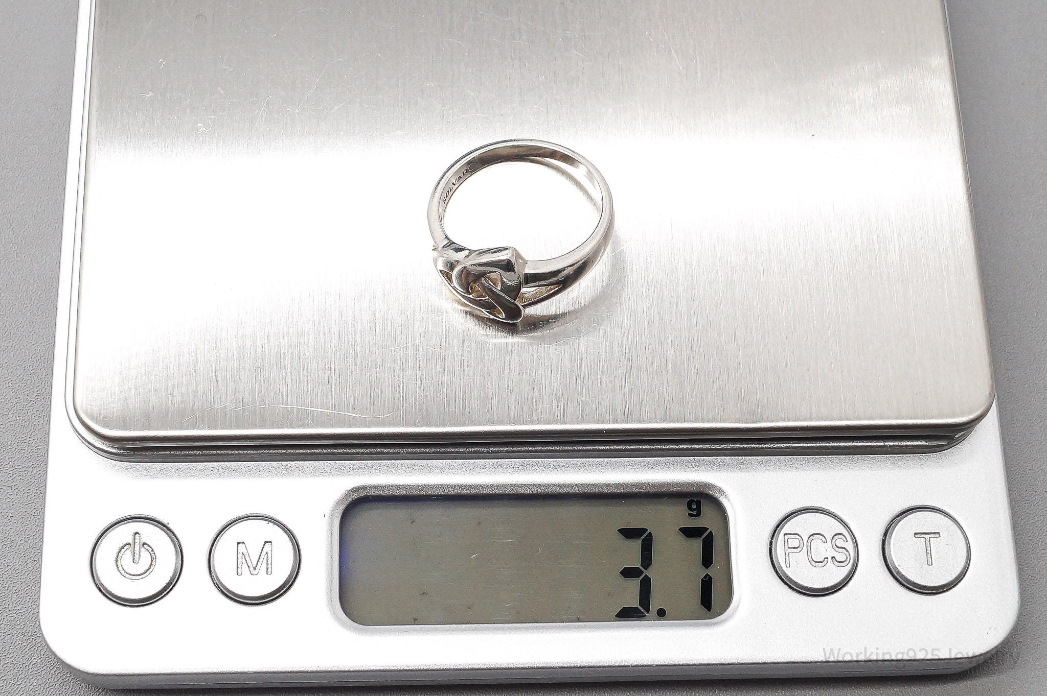 Vintage Irish Designer Trinity Celtic Knot Sterling Silver Ring - Size 7